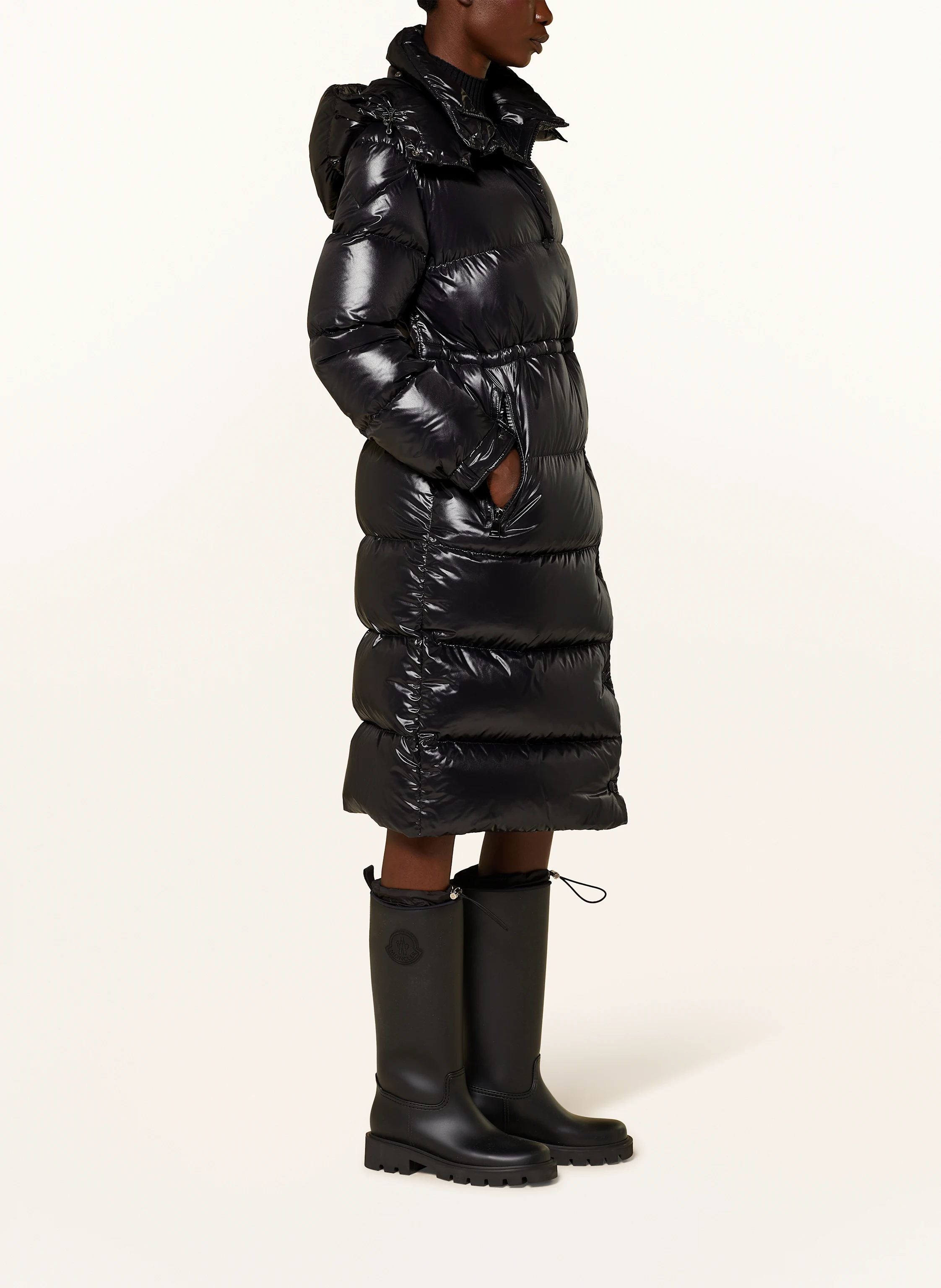 MONCLER Down coat CAVETTAZ with removable hood in black
