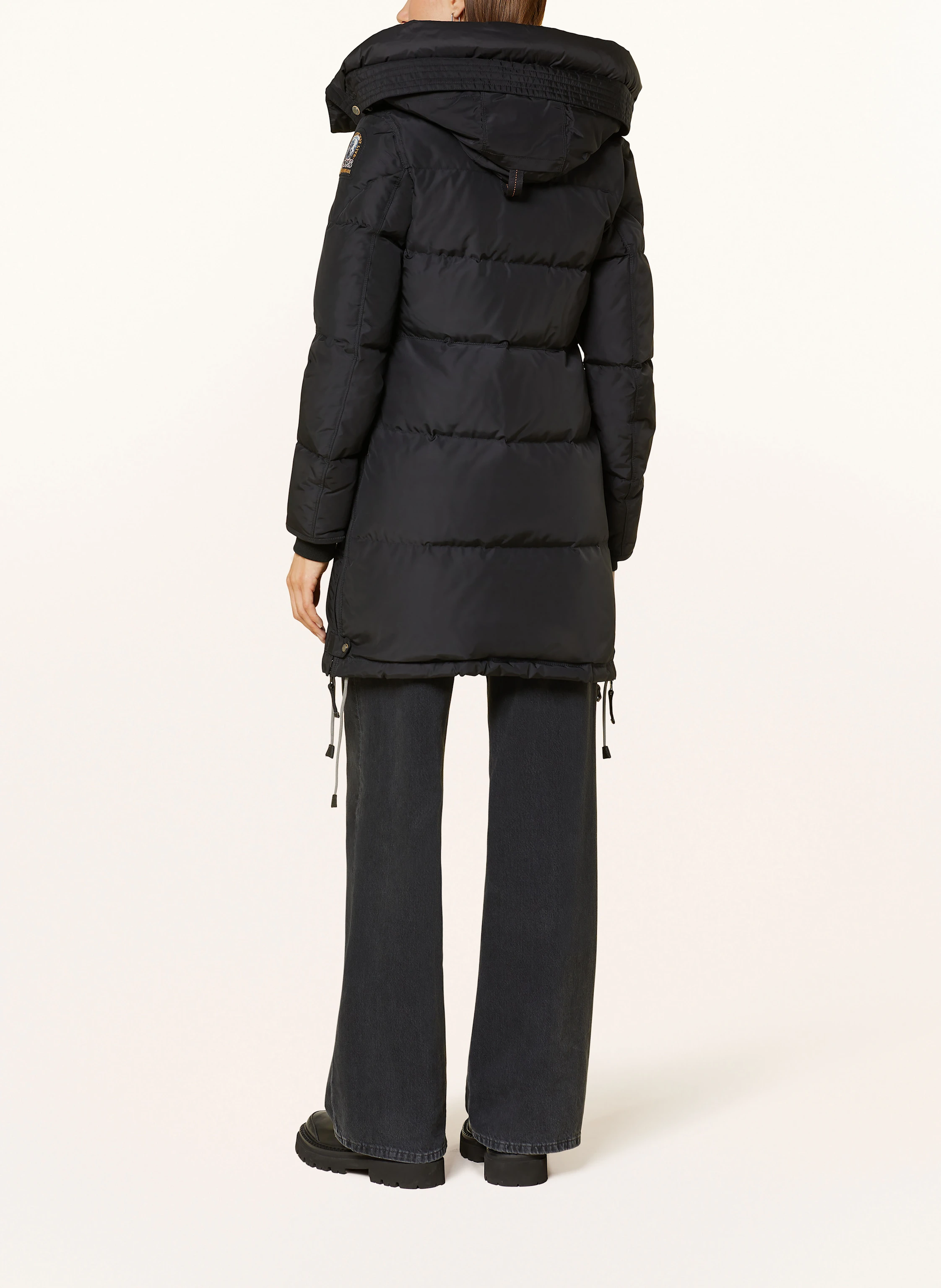 PARAJUMPERS Down coat LONG BEAR with detachable hood: BLACK