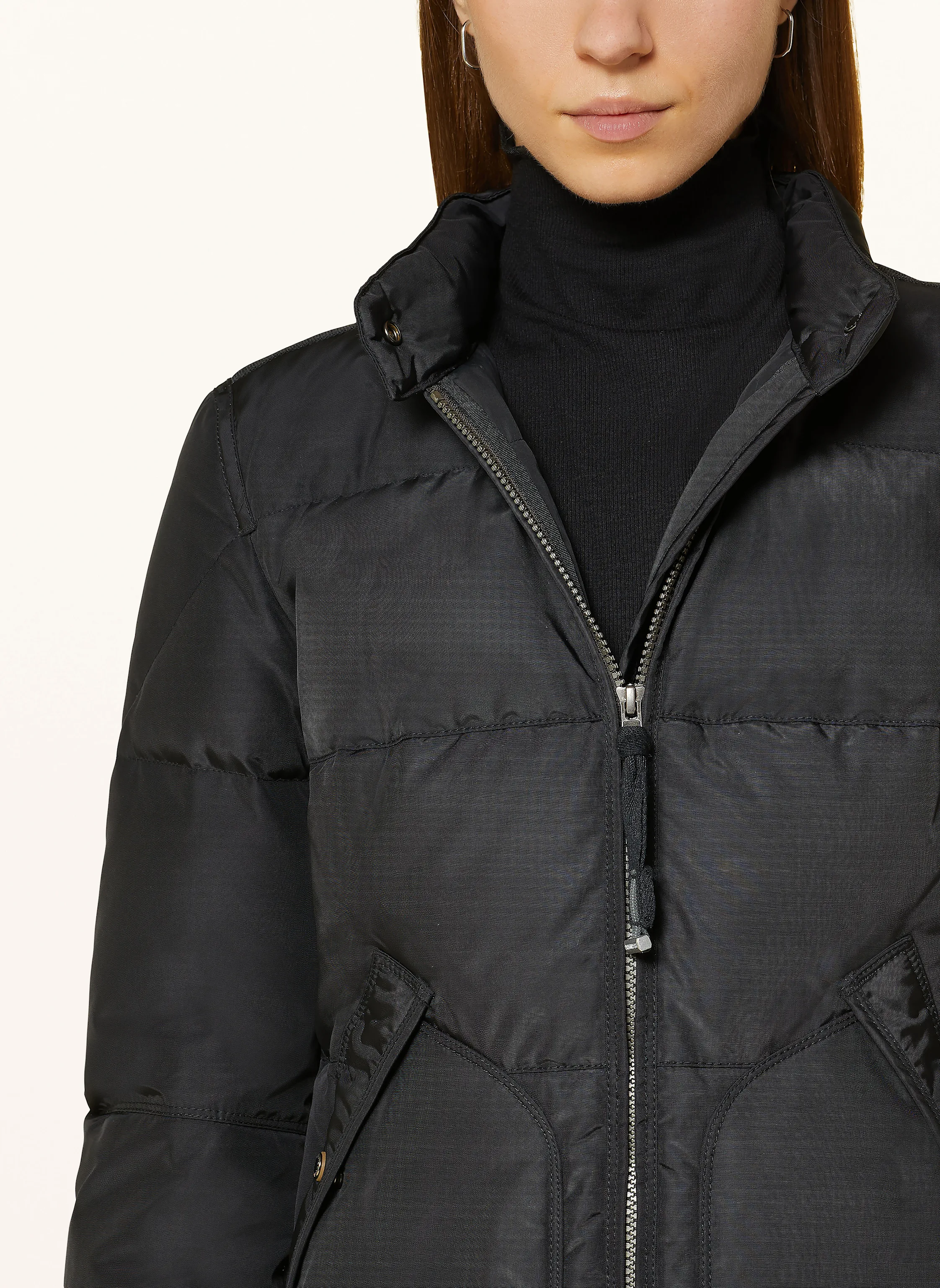 PARAJUMPERS Down coat LONG BEAR with detachable hood: BLACK