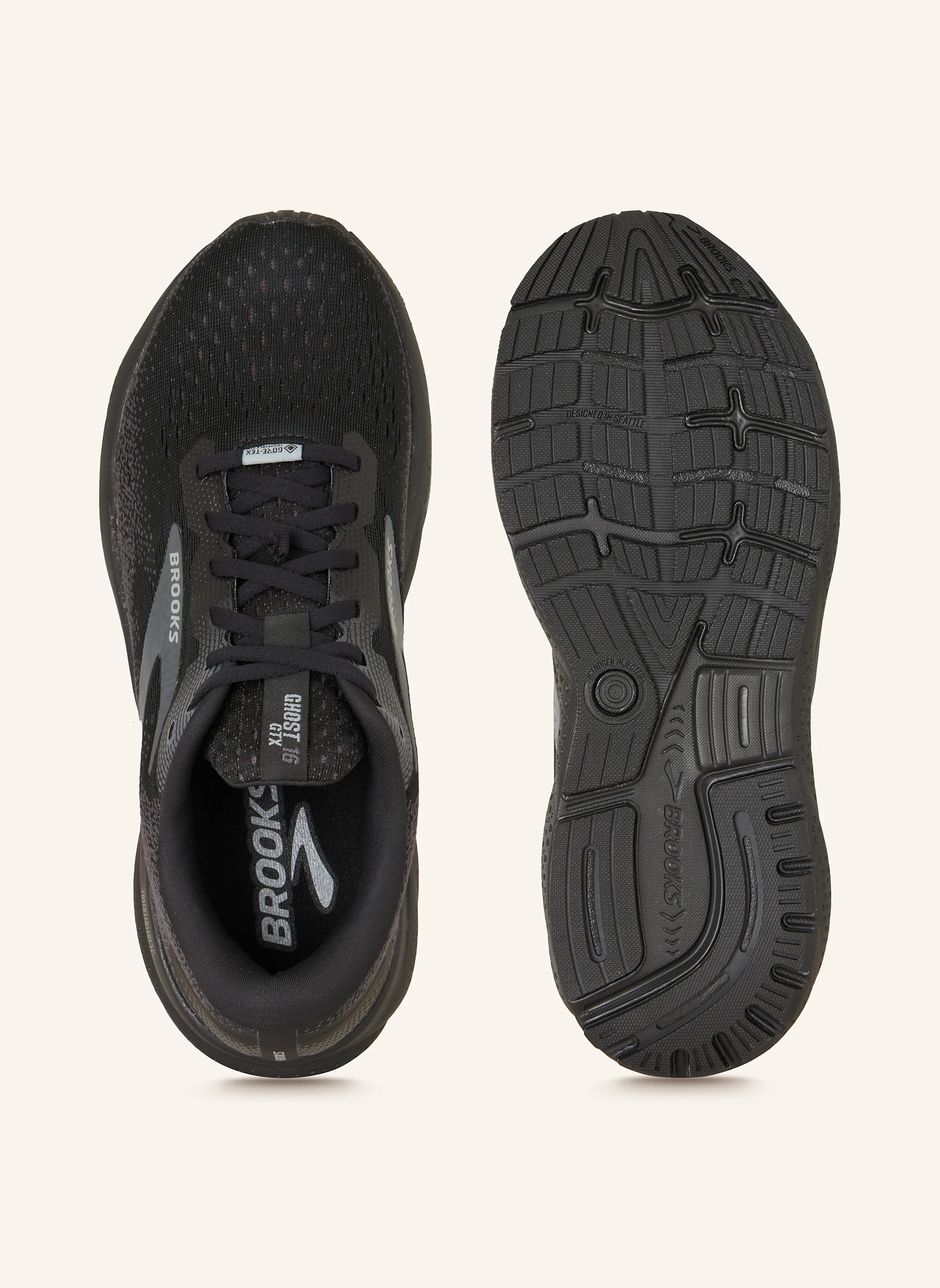 BROOKS Laufschuhe GHOST 16 GTX in schwarz/ grau