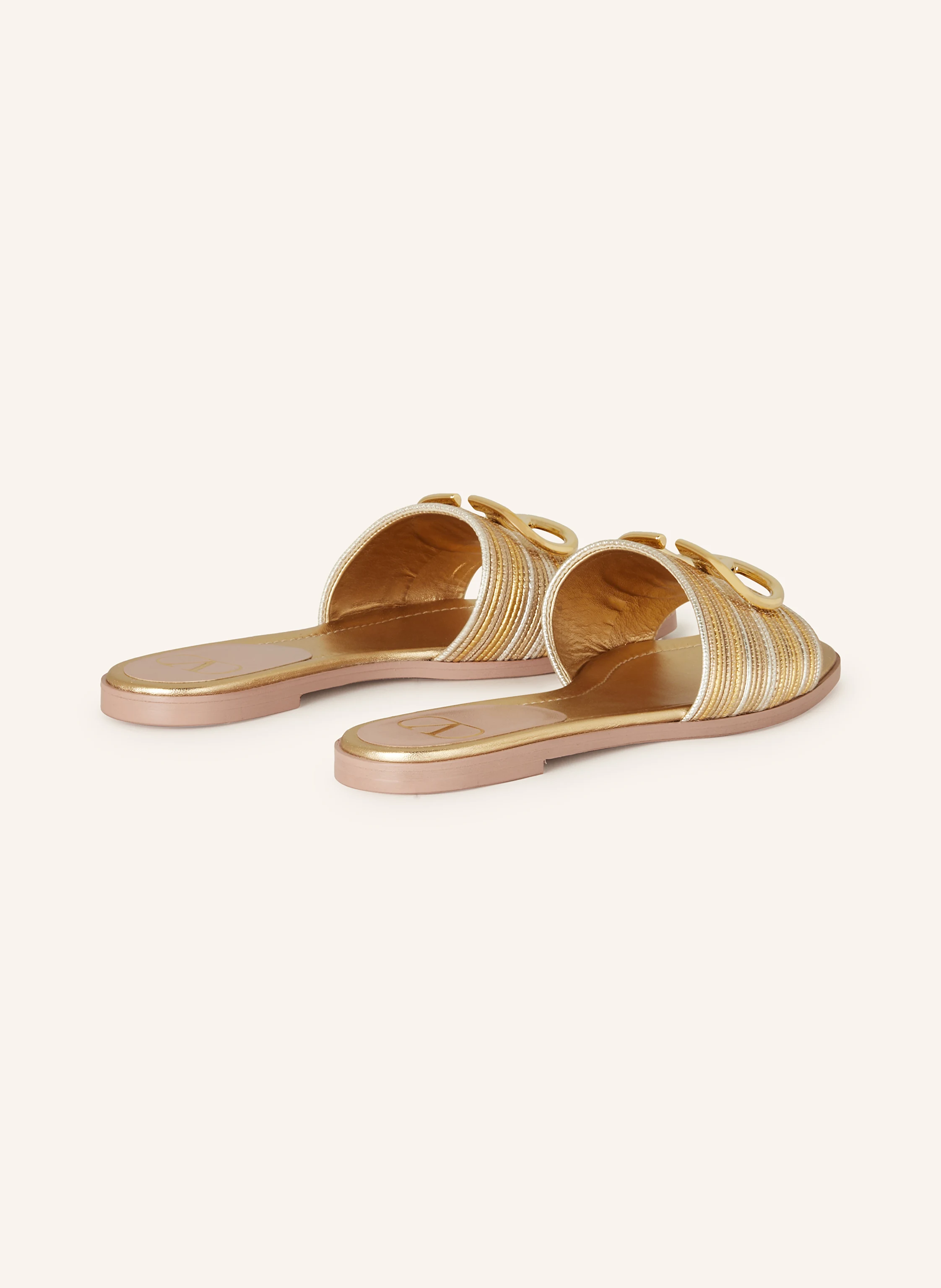 VALENTINO GARAVANI Klapki VLOGO kolor złoty