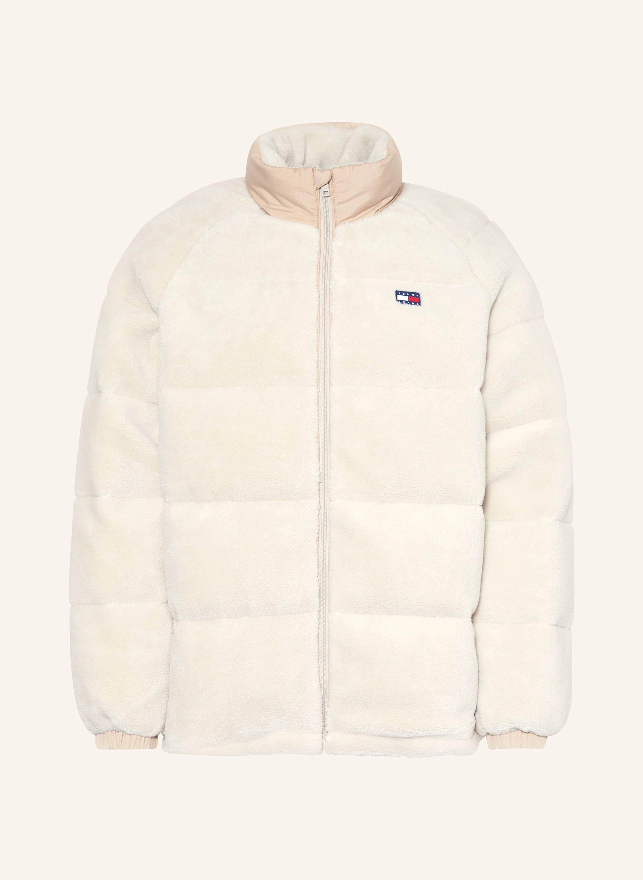 TOMMY JEANS Teddy jacket in ecru/ beige