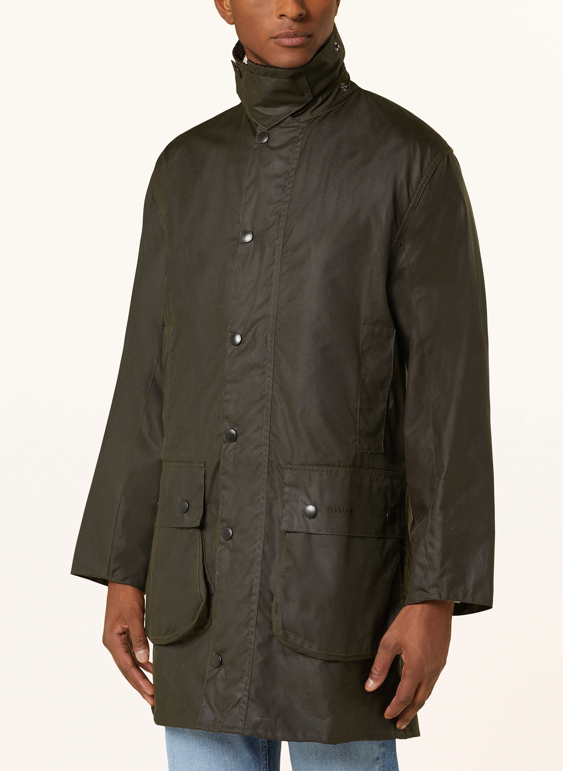 【バブアー】BARBOUR BORDER WAX JACKET Barbour Border Wax Jacket Navy | Cultizm