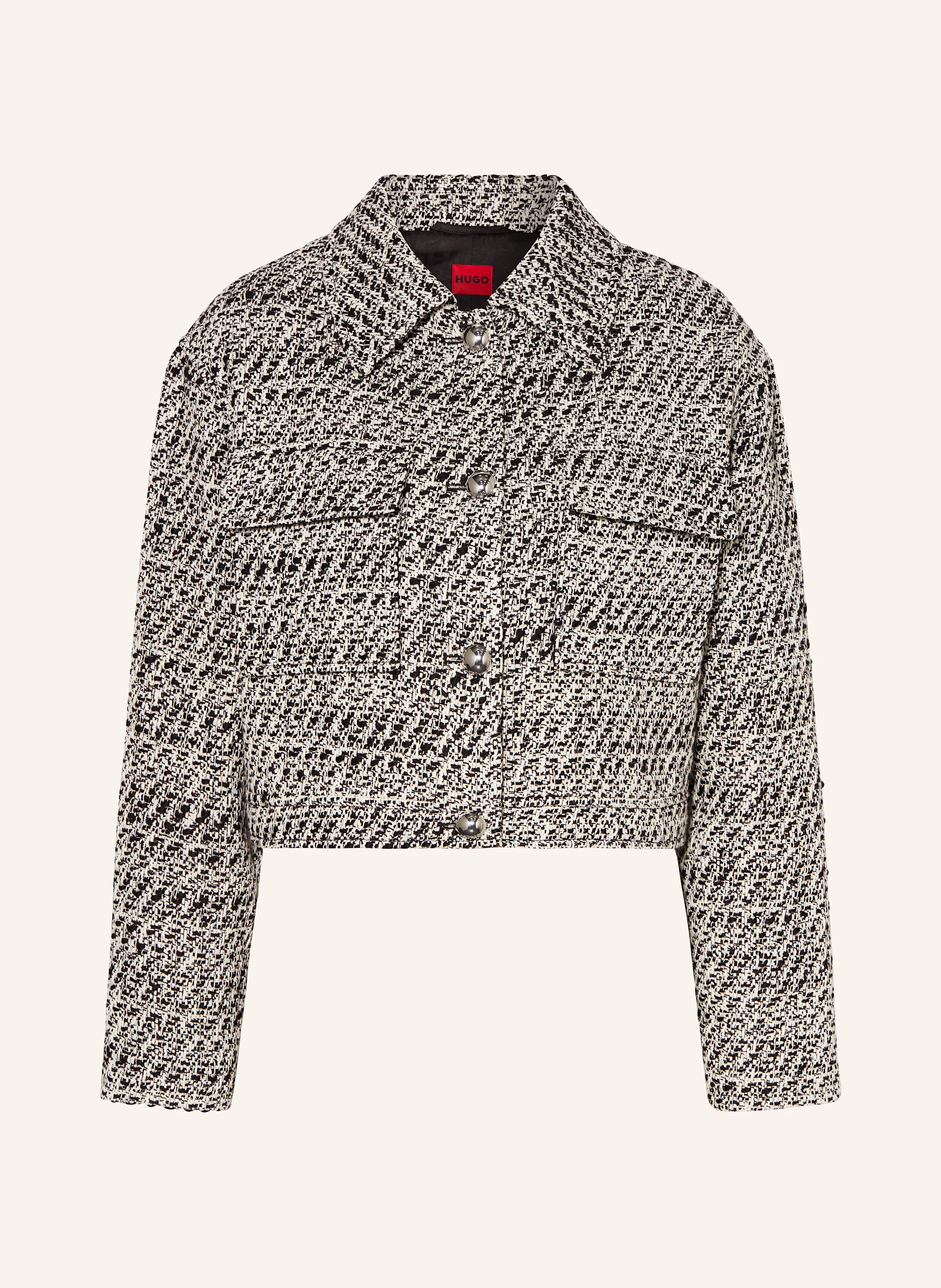 HUGO ALICELI box jacket in tweed with glitter thread in