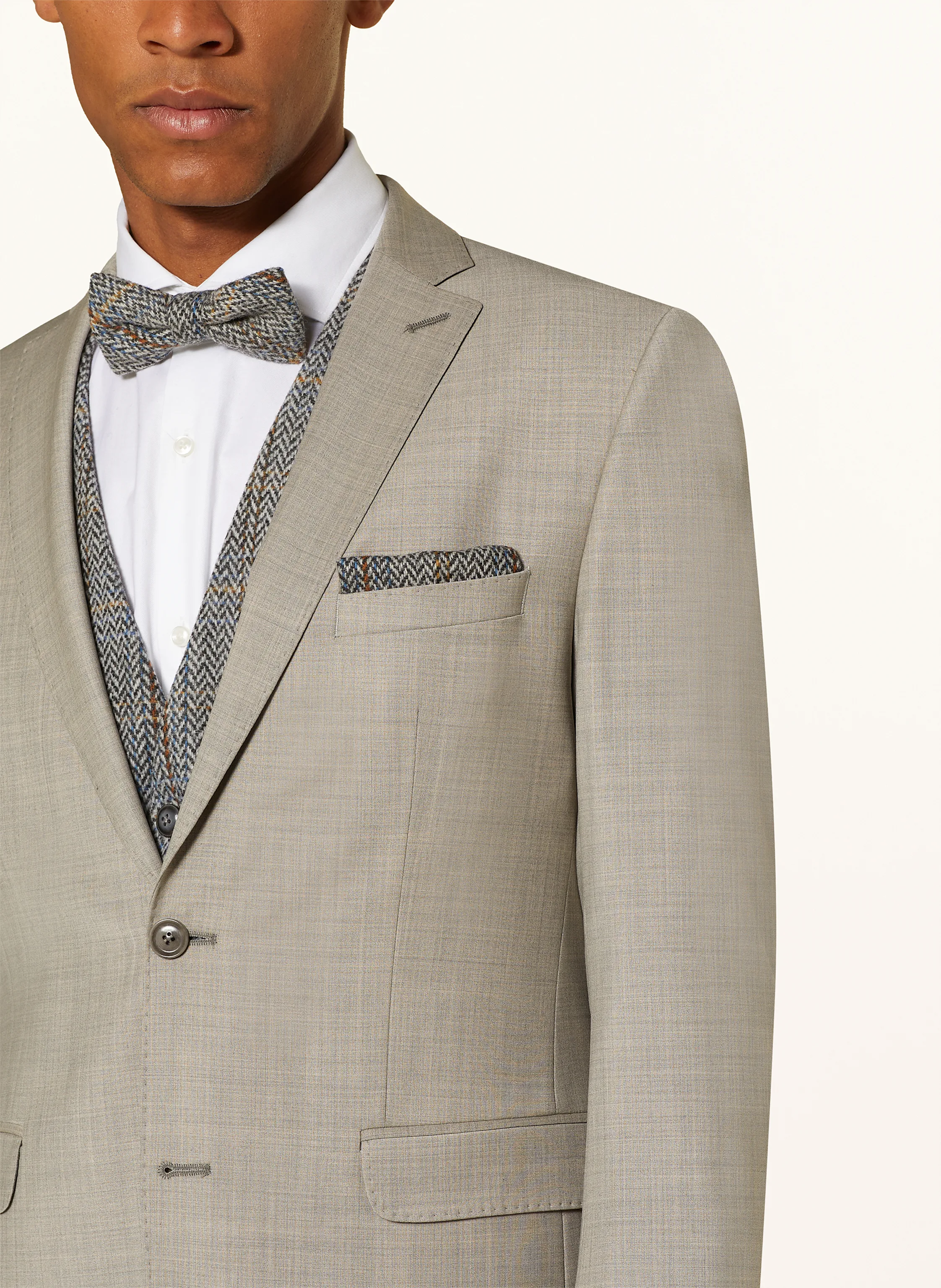 Prince BOWTIE Set: Suit vest, bow tie and pocket square in dark