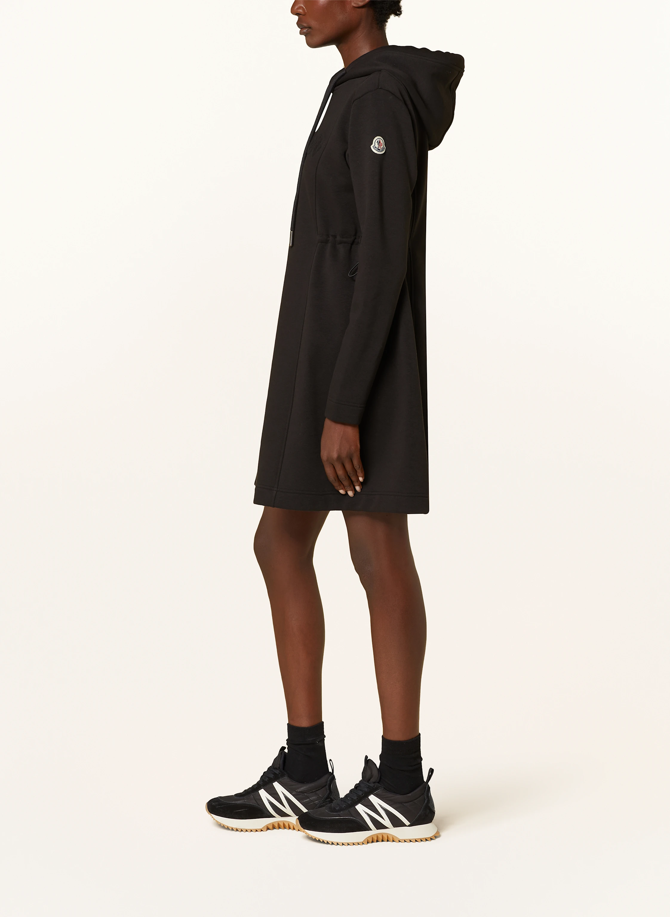 モンクレール Hooded Sweatshirt Dress S ブラック
