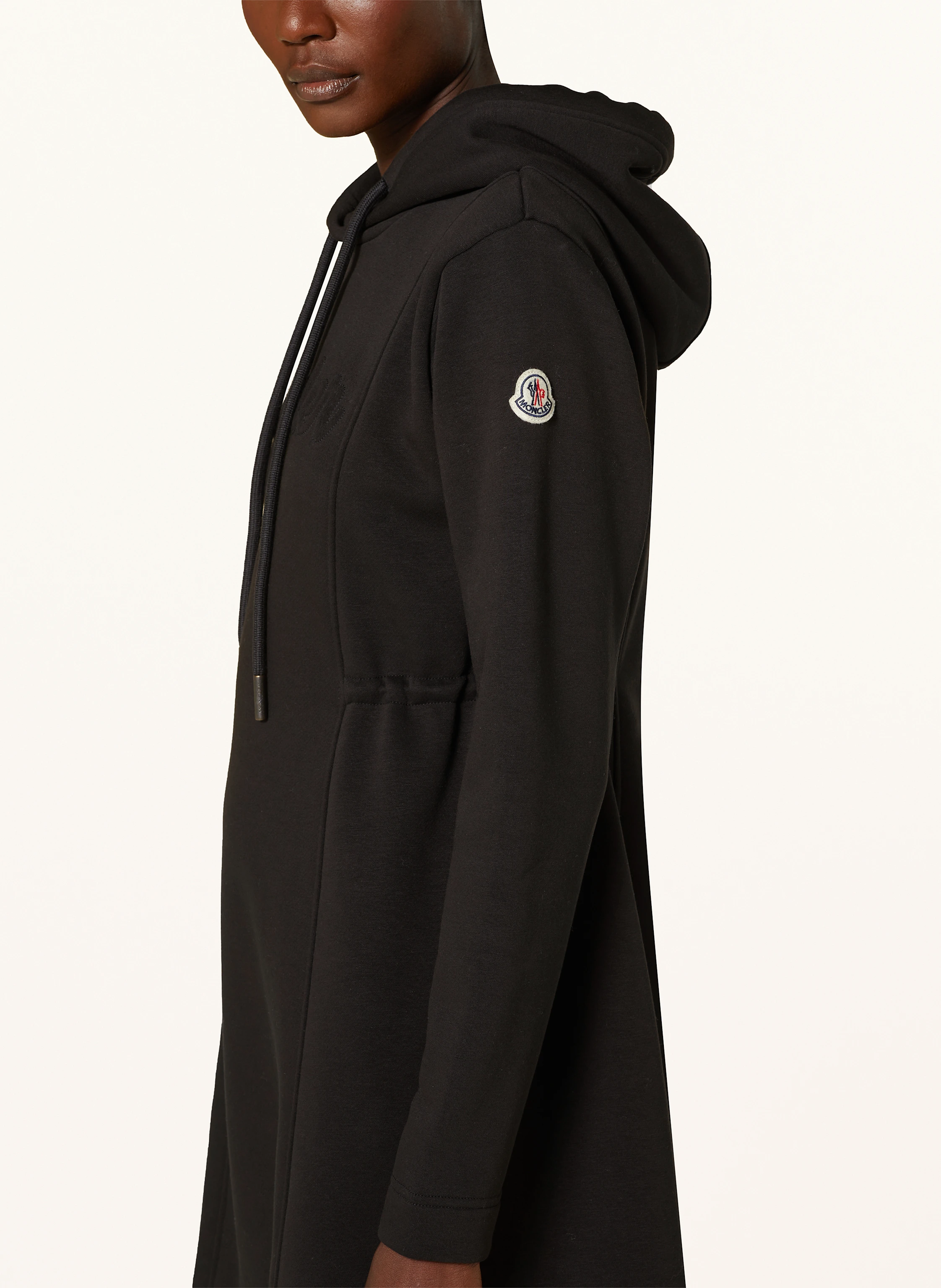 モンクレール Hooded Sweatshirt Dress MONCLER Hoodie dress in black