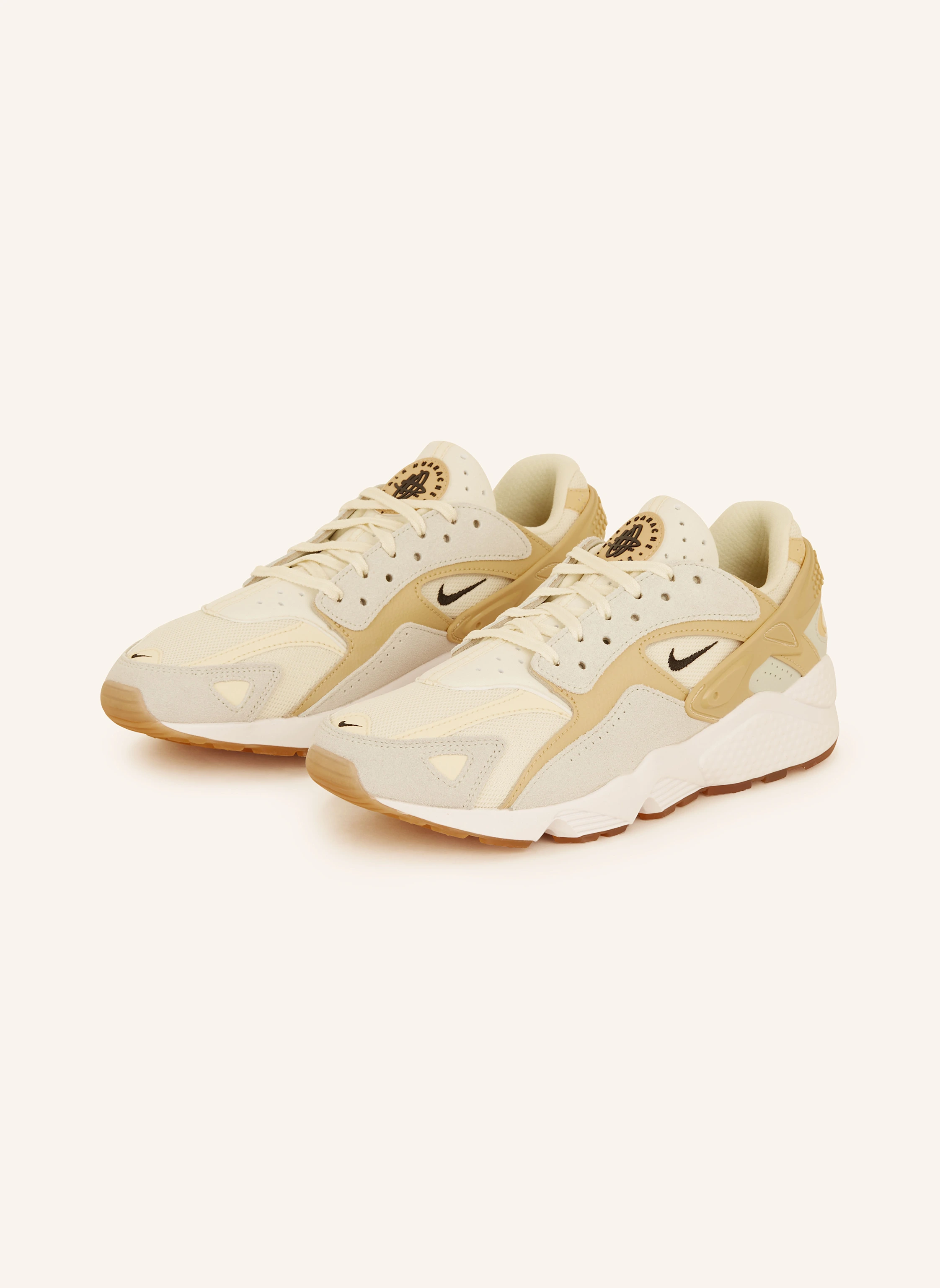 Nike AIR HUARACHE RUNNER sneakers in light yellow/ light gray/ beige