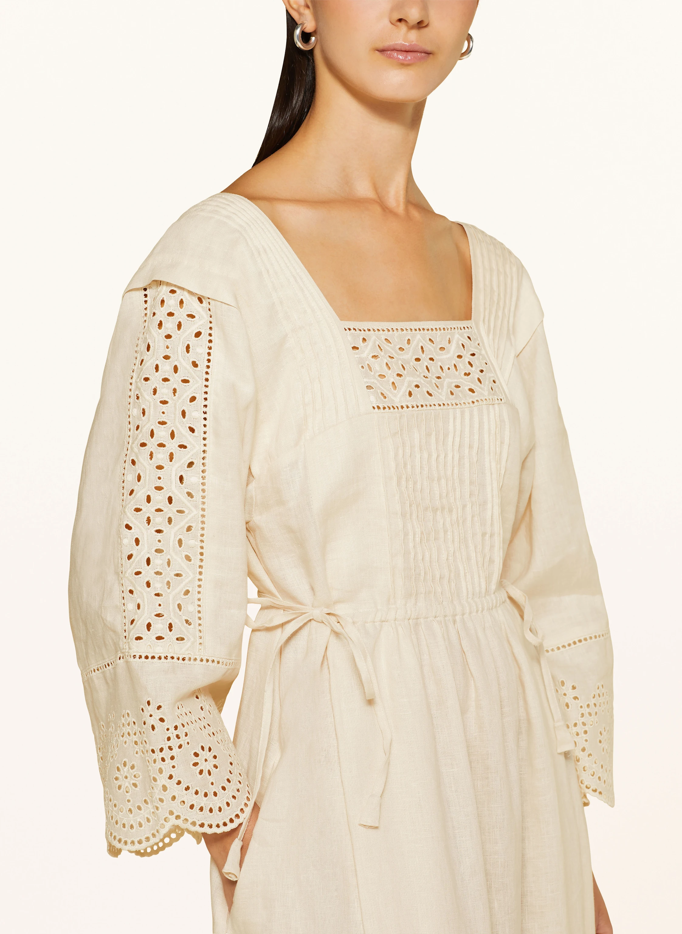 ワンピース Weekend Max Mara Luglio Linen Dress Feminine dress in linen canvas, ecru | 