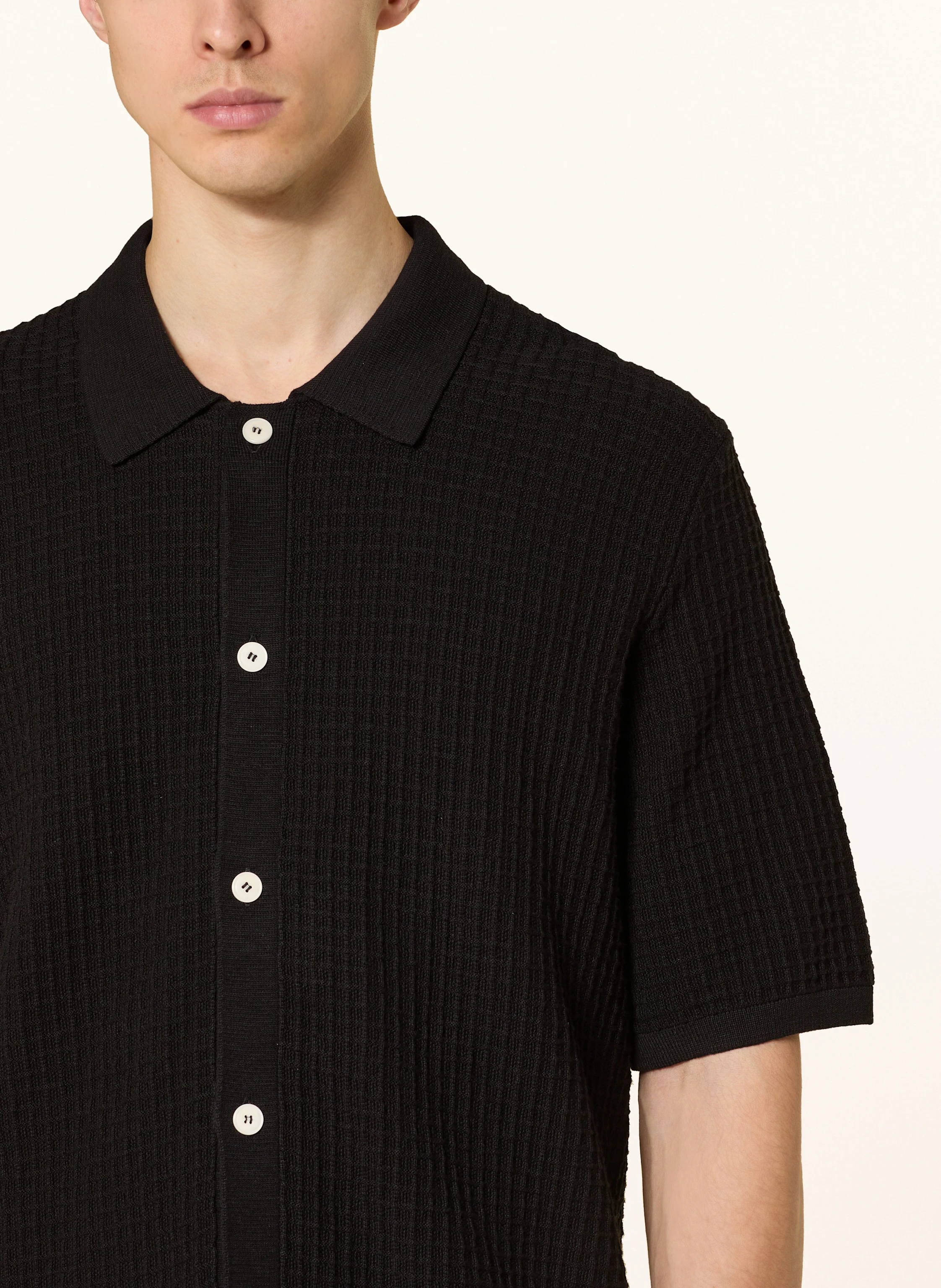 ARMEDANGELS Knit shirt EDUAARDO: BLACK