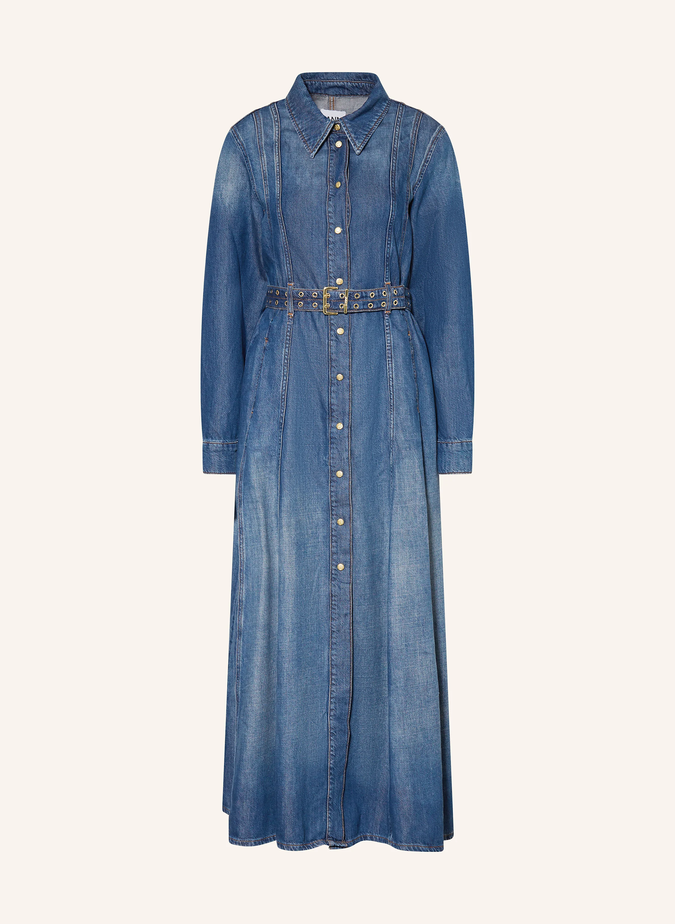 GANNI Denim dress in blue