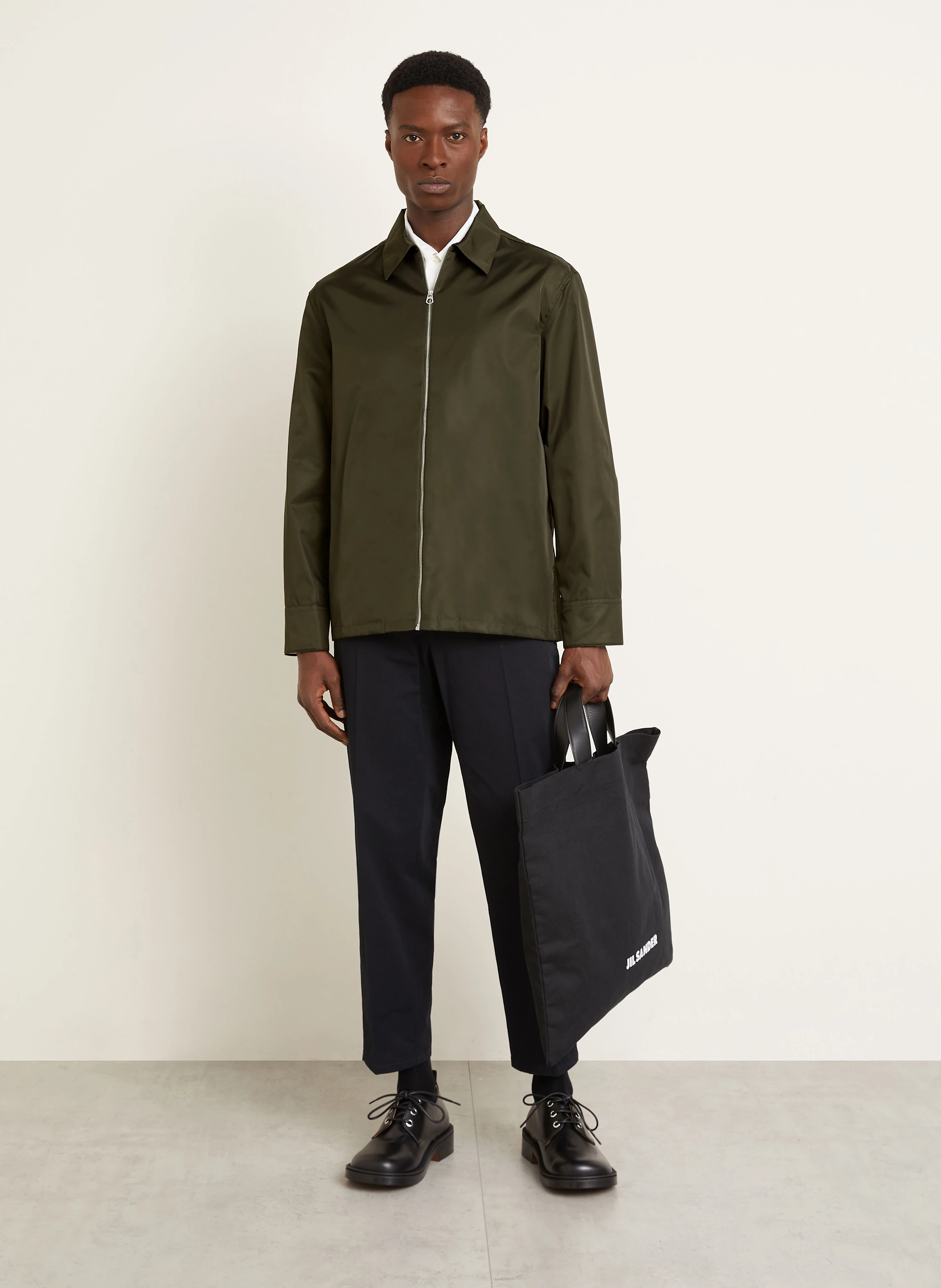 JIL SANDER Overshirt in dark green
