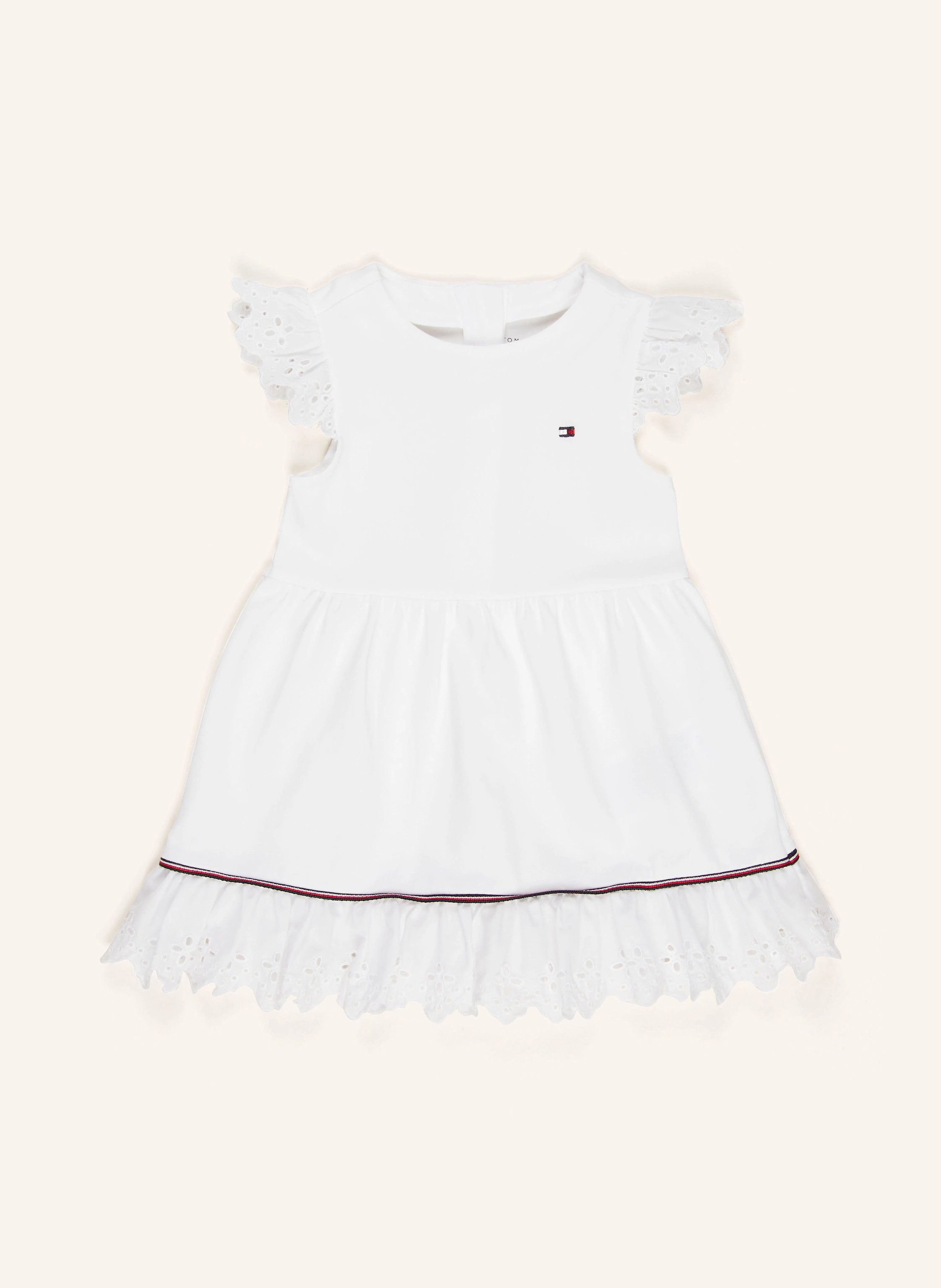 TOMMY HILFIGER Dress made of broderie anglaise BABY in white TOMMY HILFIGER Dress made of broderie anglaise BABY in white
