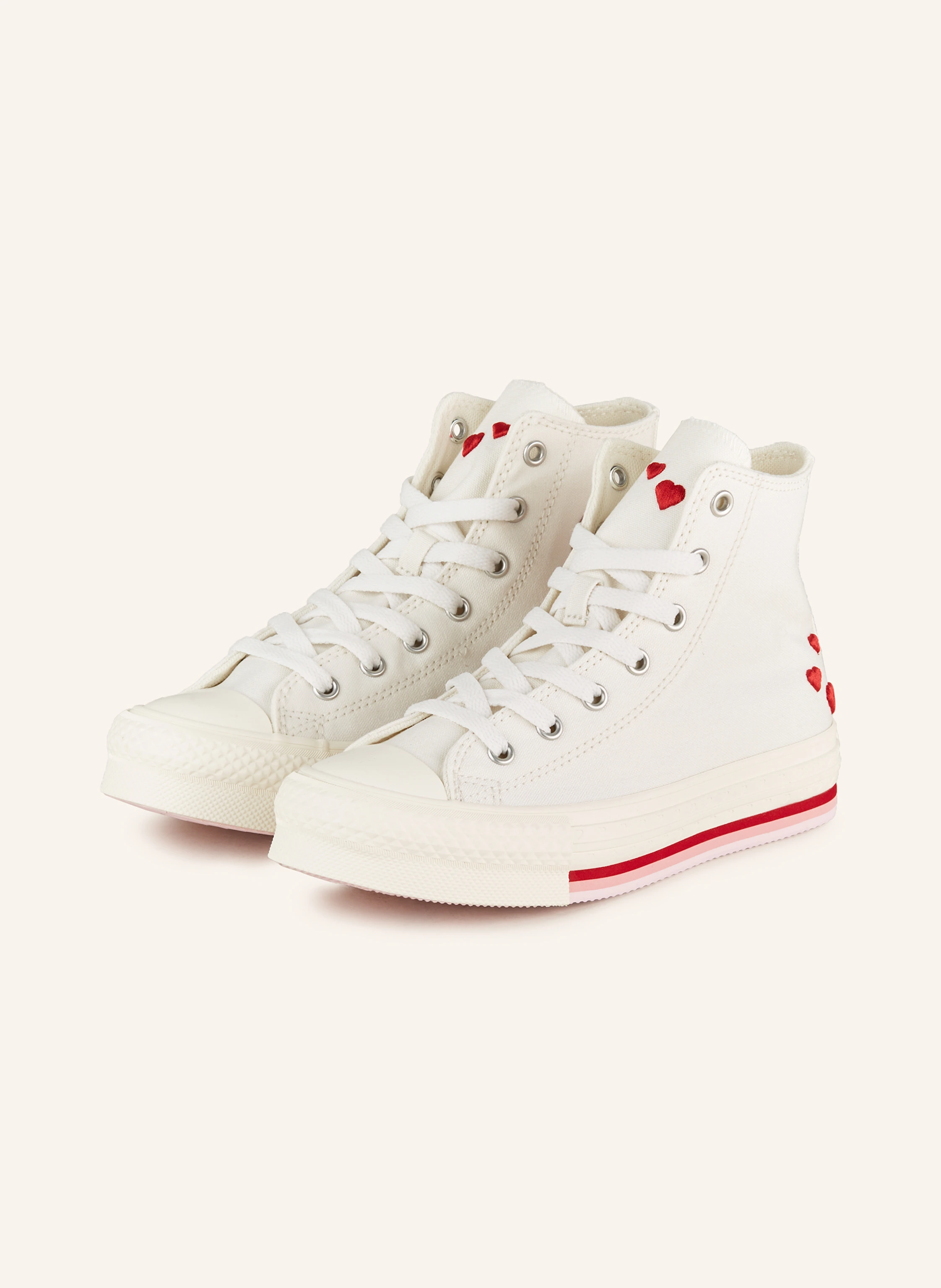 CONVERSE Baskets montantes CHUCK TAYLOR ALL STAR en blanc/ rose