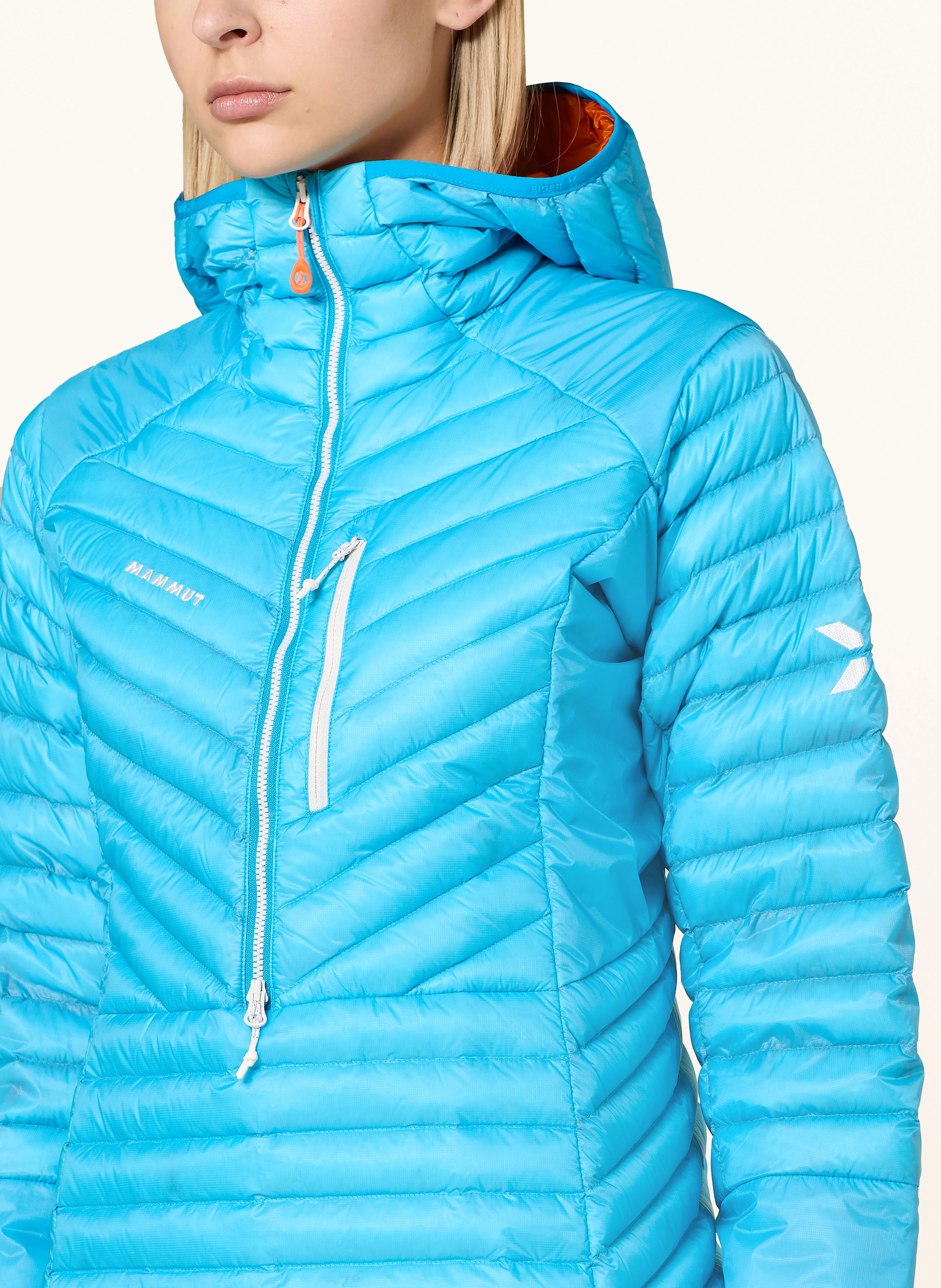 MAMMUT Lightweight down jacket EIGER SPEED IN HALF ZIP HOODIE in 