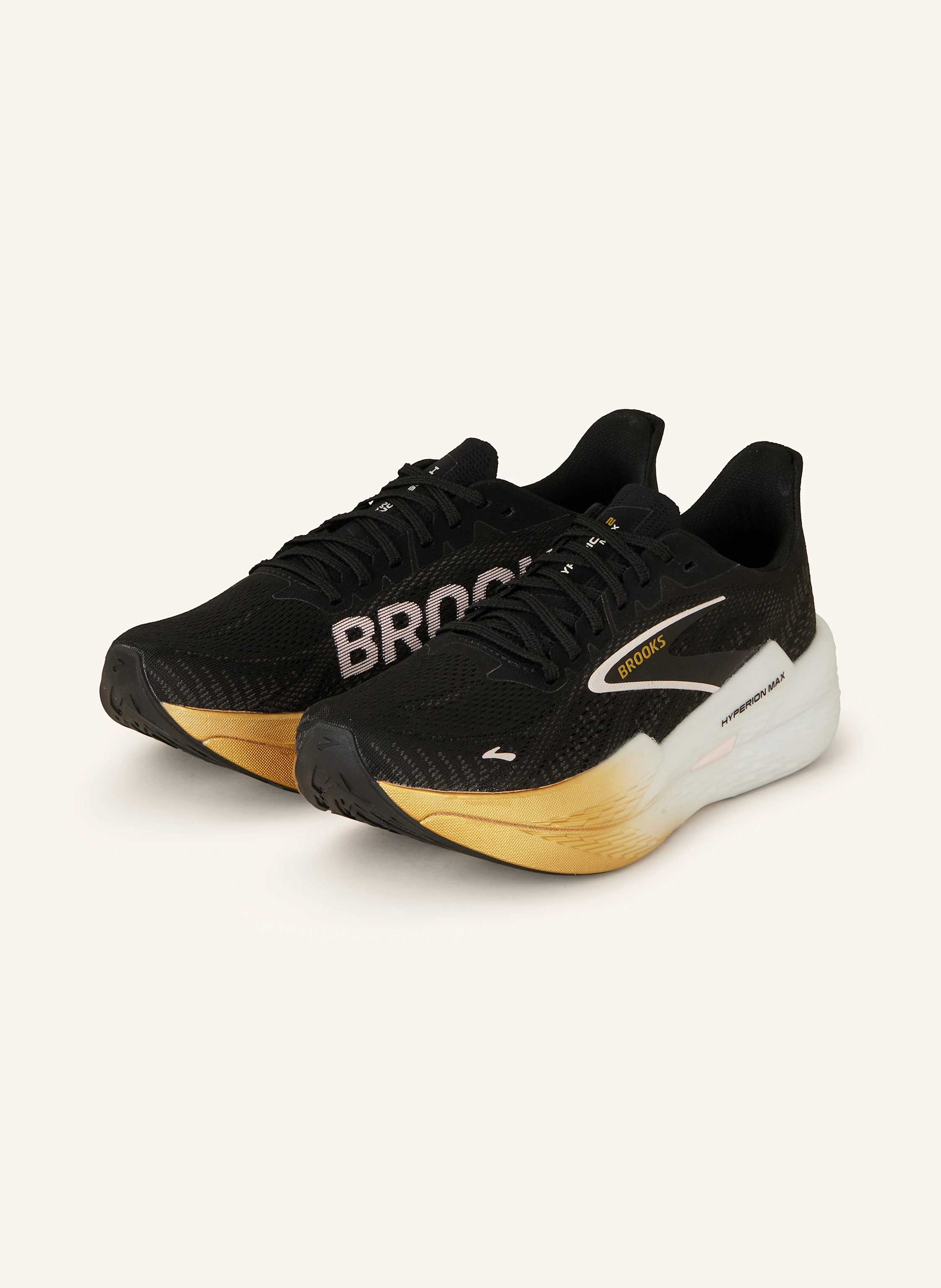 BROOKS Laufschuhe HYPERION MAX in schwarz/ weiss/ gold
