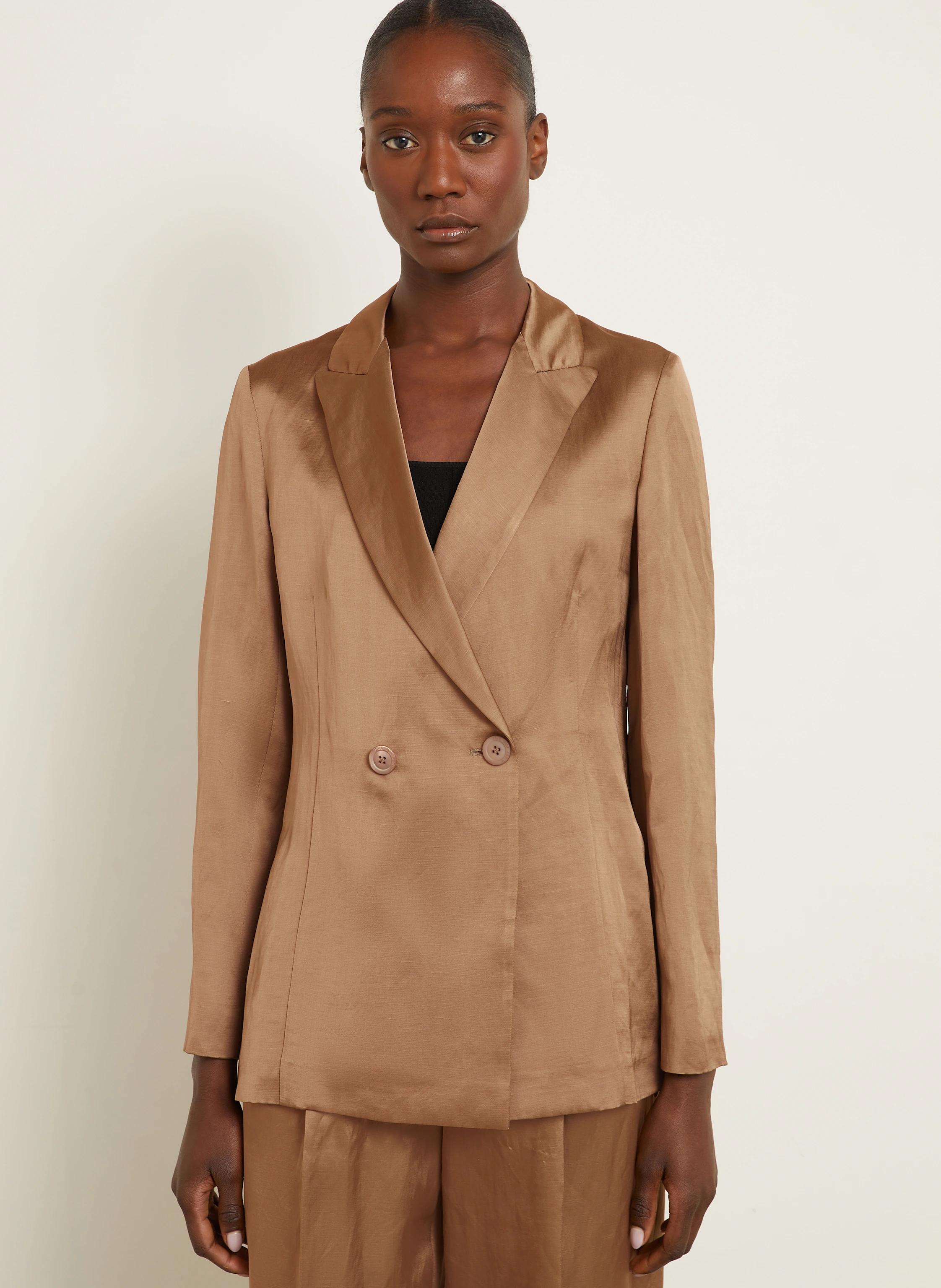 IRIS von ARNIM Blazer LEXIE with linen: BROWN