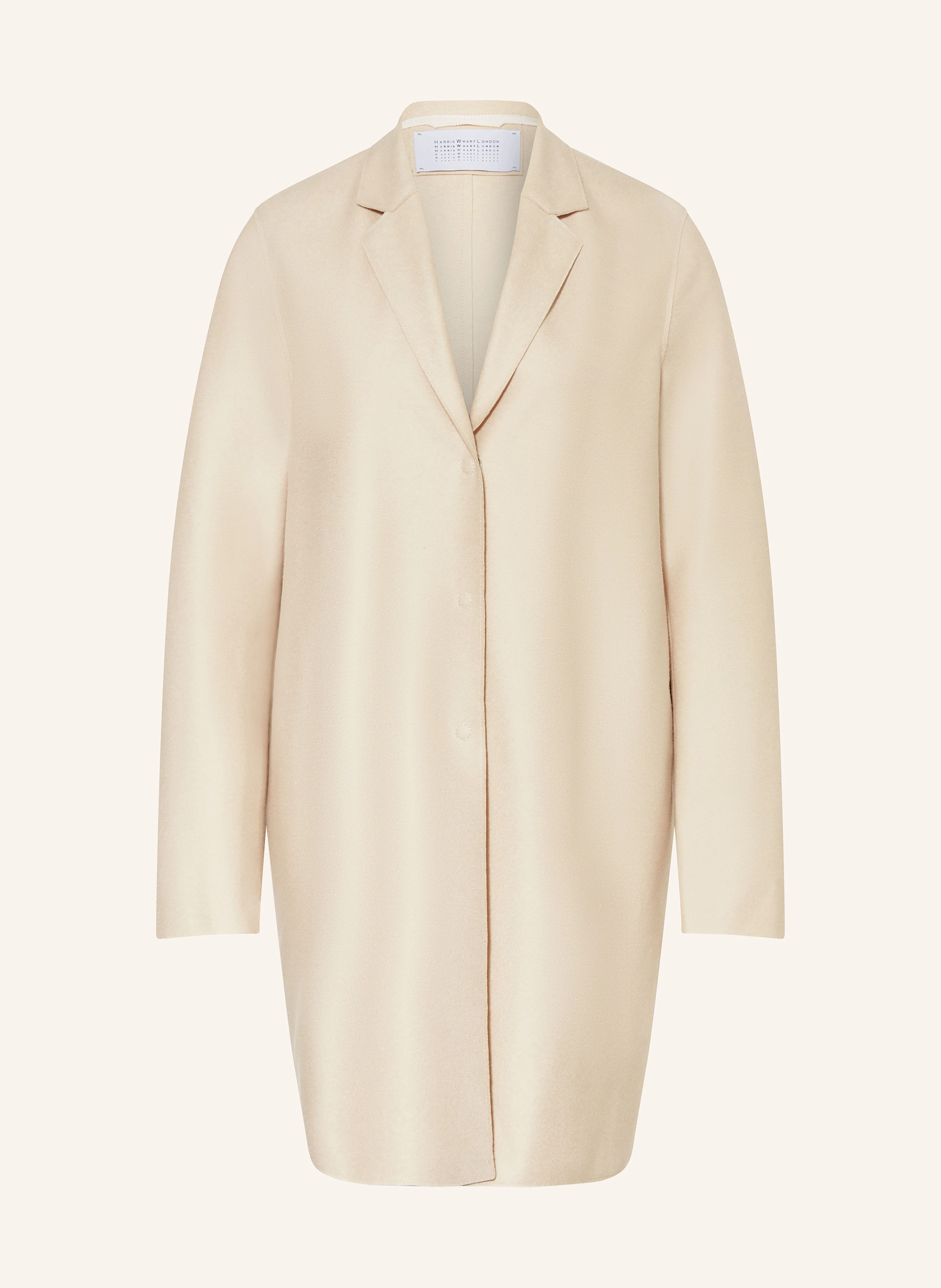 HARRIS WHARF LONDON Wool coat in cream