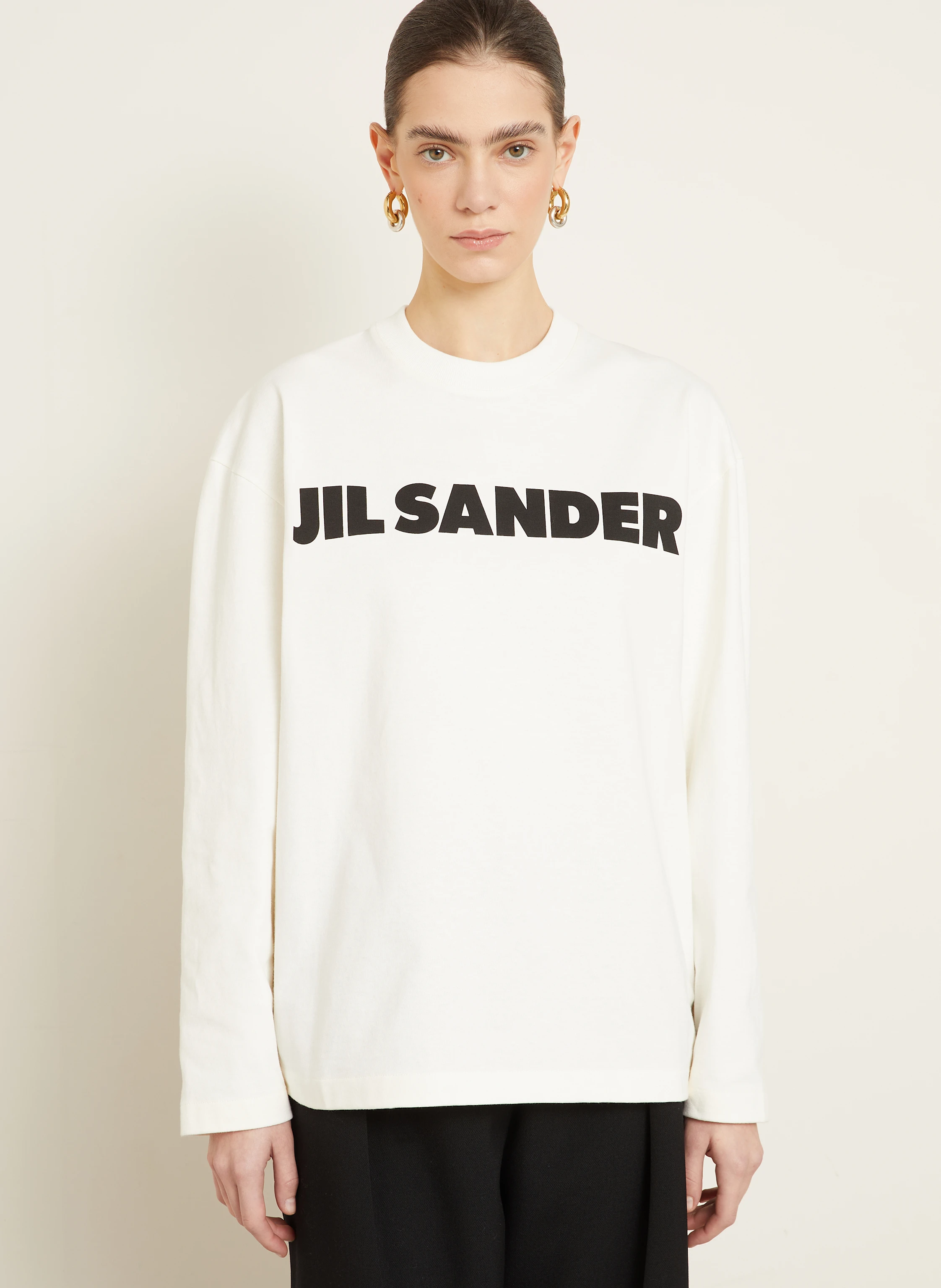 JIL SANDER Long sleeve shirt in white