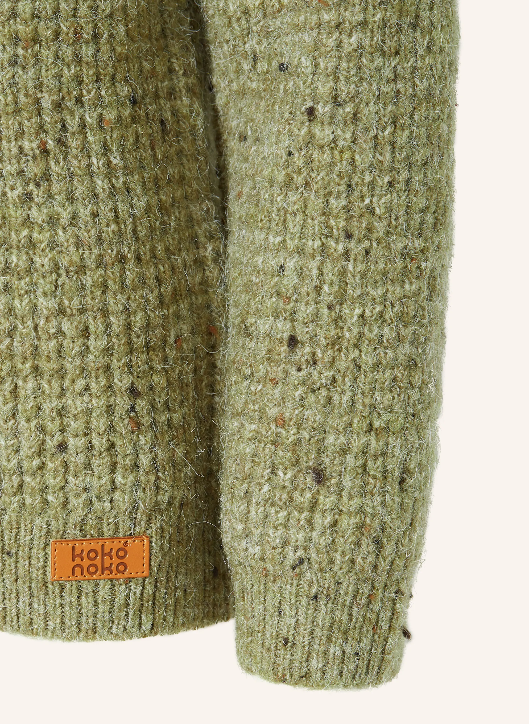 Koko Noko Half-zip sweater: LIGHT GREEN