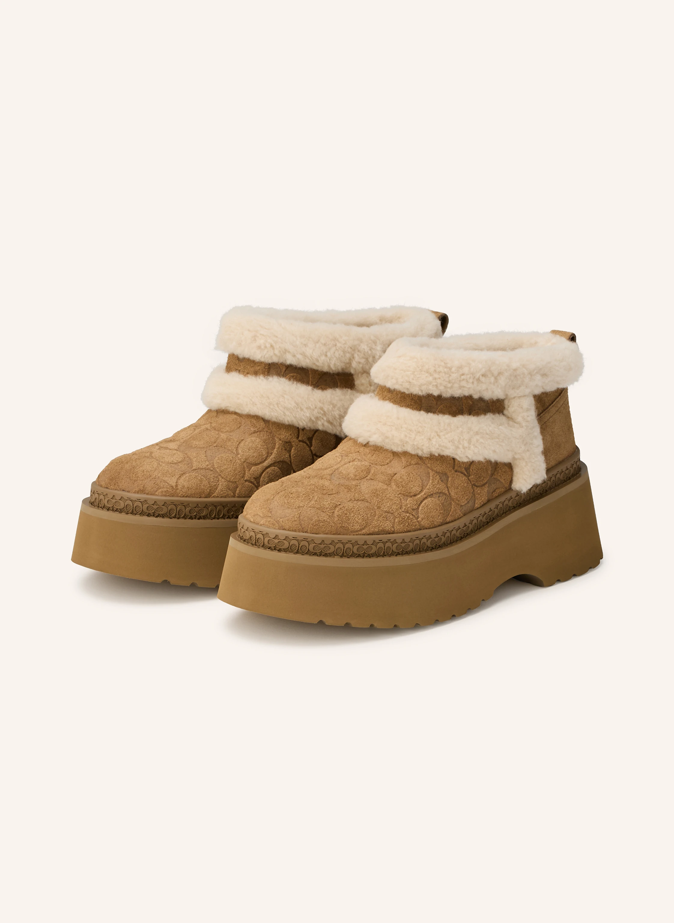 COACH CHRISTINA platform boots in brown