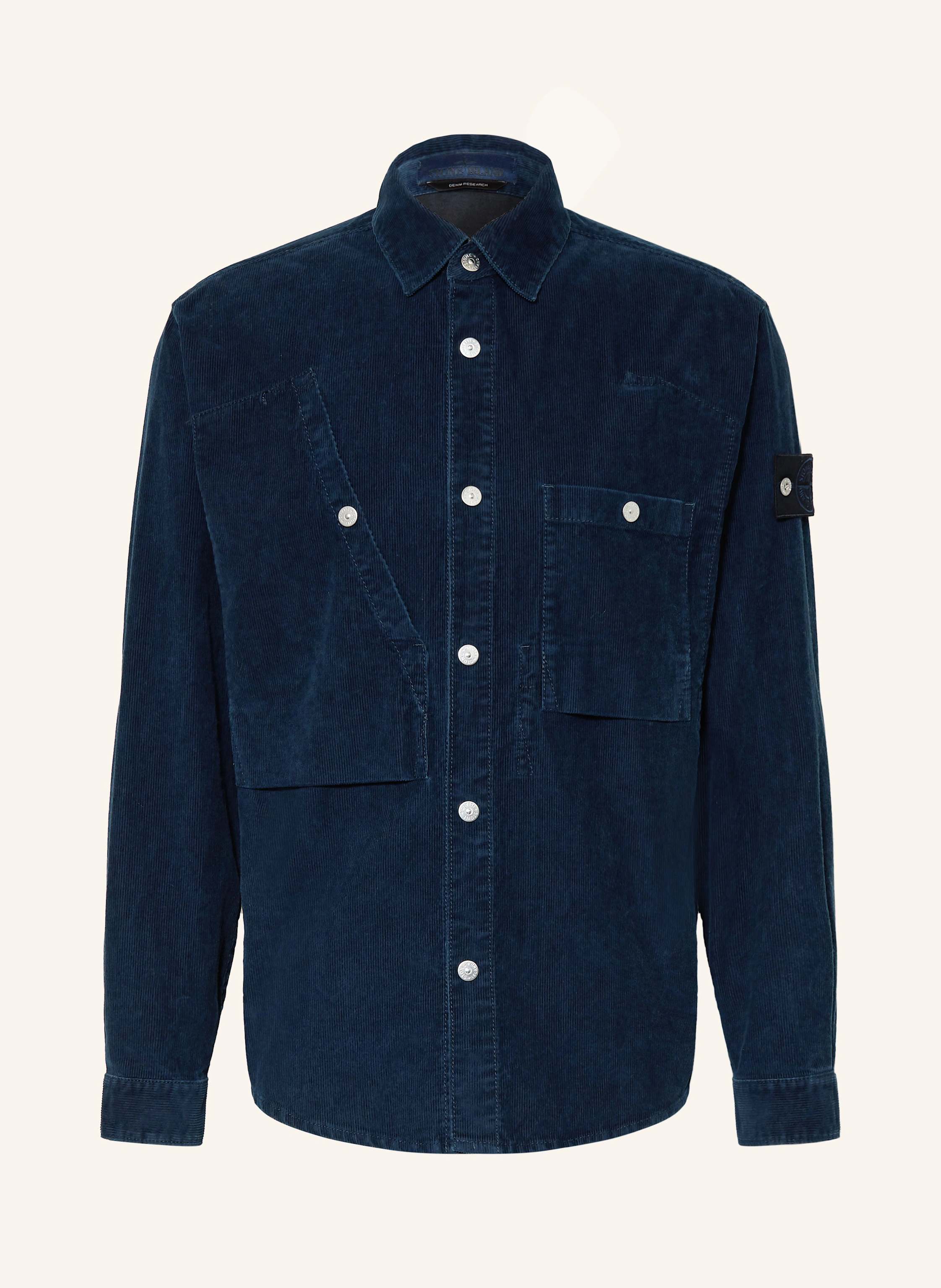 STONE ISLAND Corduroy overshirt DENIM PROJECT in dark blue