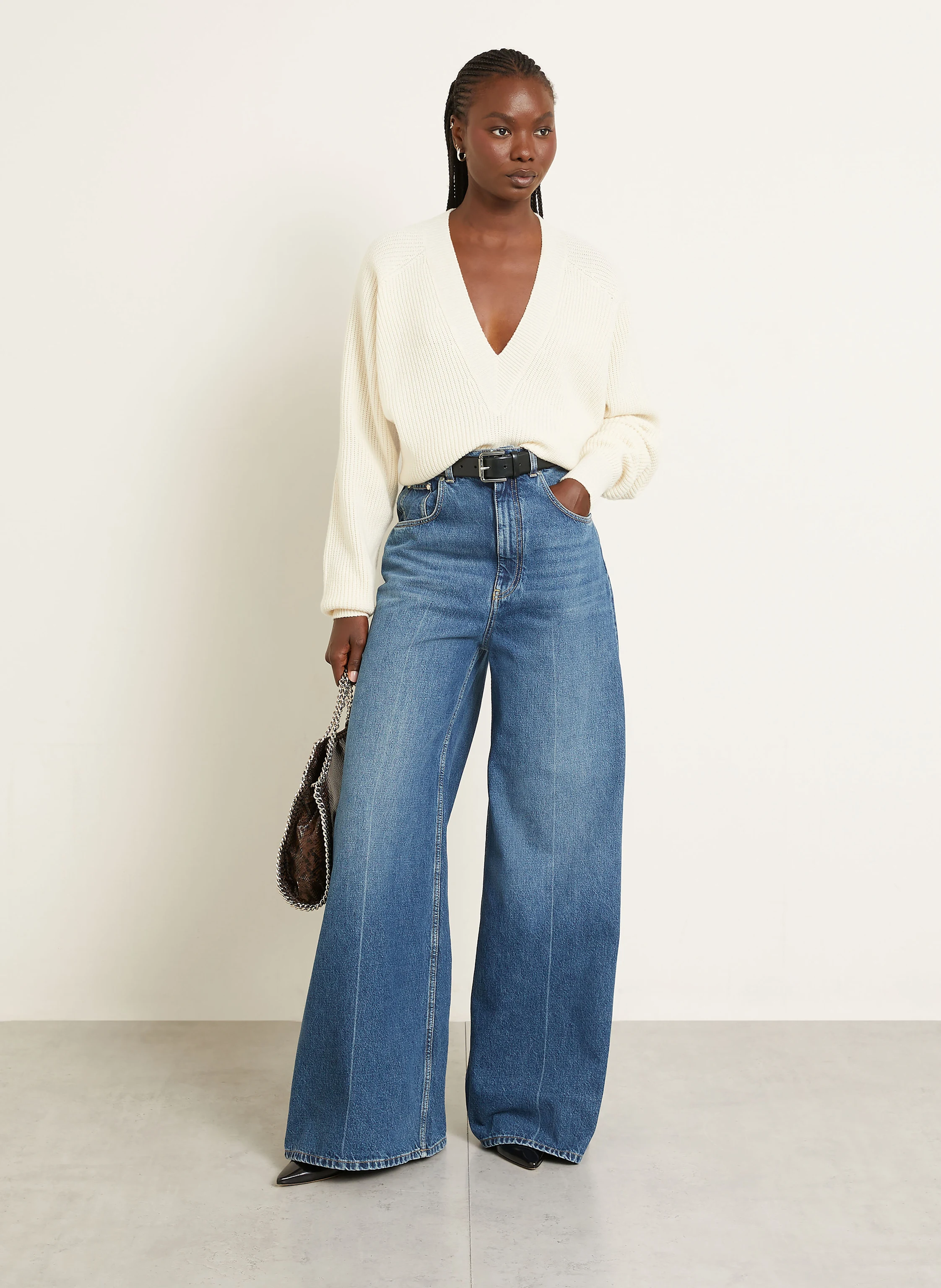 STELLA McCARTNEY Wide leg jeans in 4083 dark blue