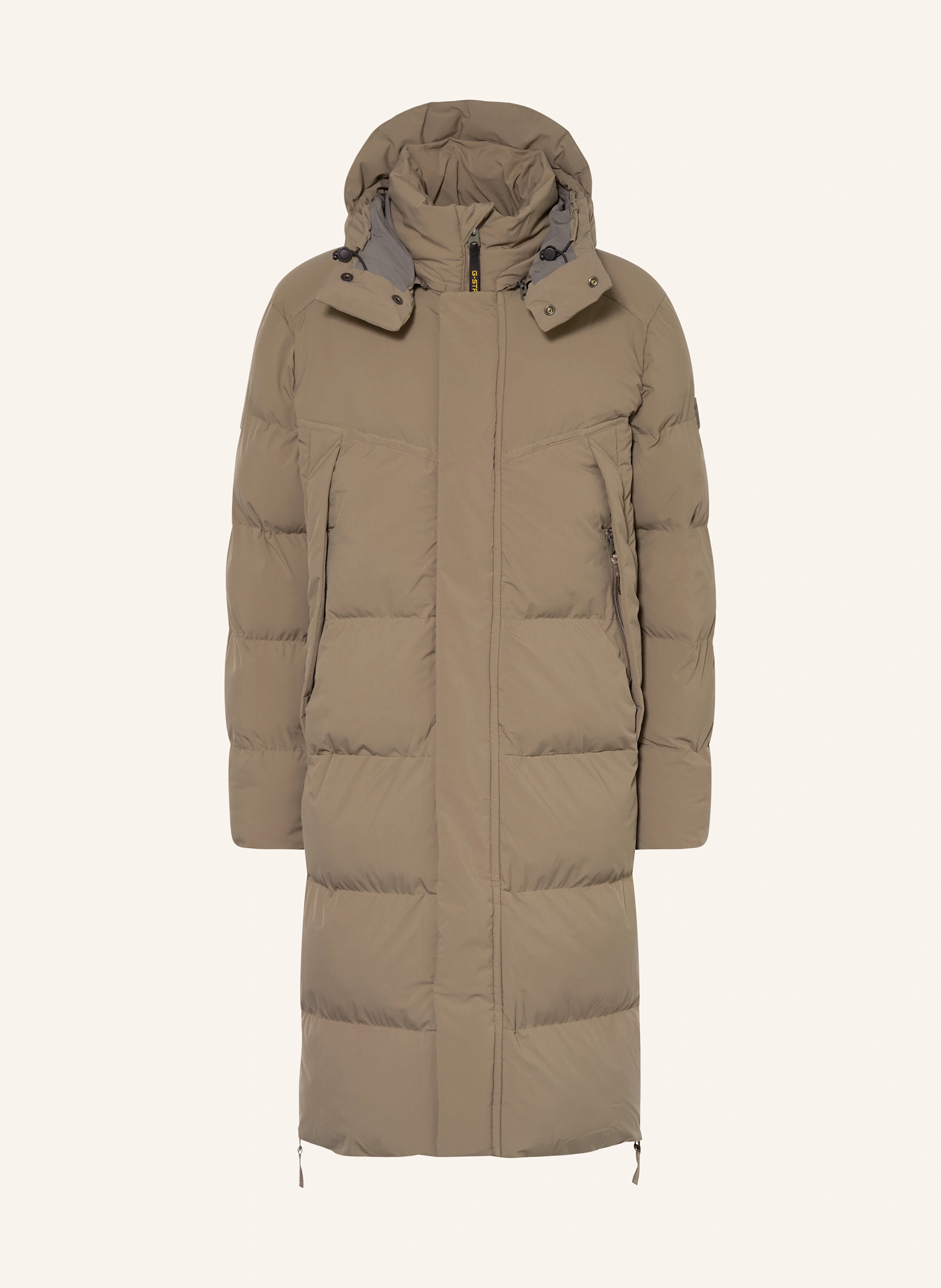 G-Star Gewatteerde jas WHISTLER met afneembare capuchon in kaki