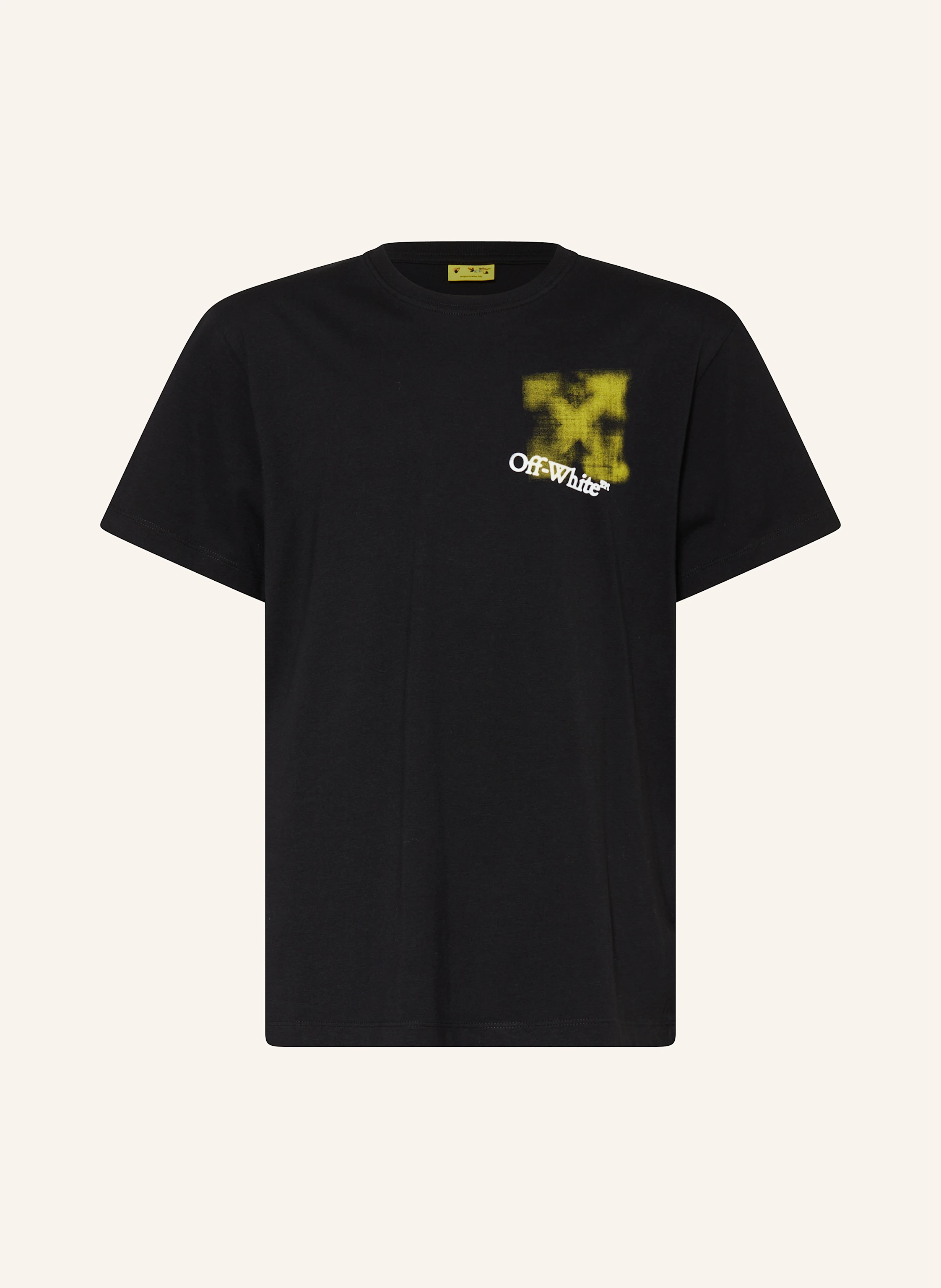 Off-White T-shirt in black/ yellow