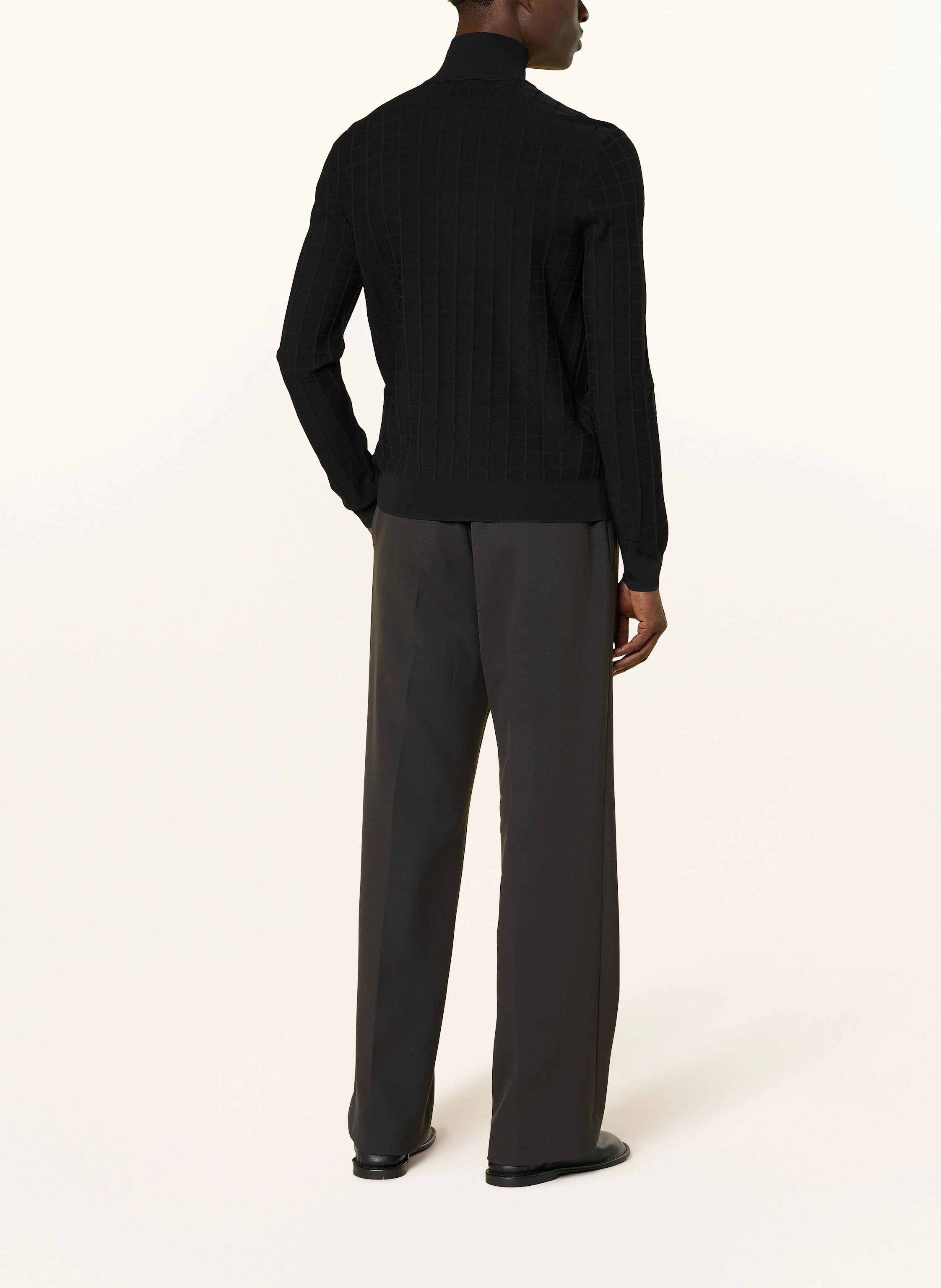 EMPORIO ARMANI Half-zip sweater: BLACK