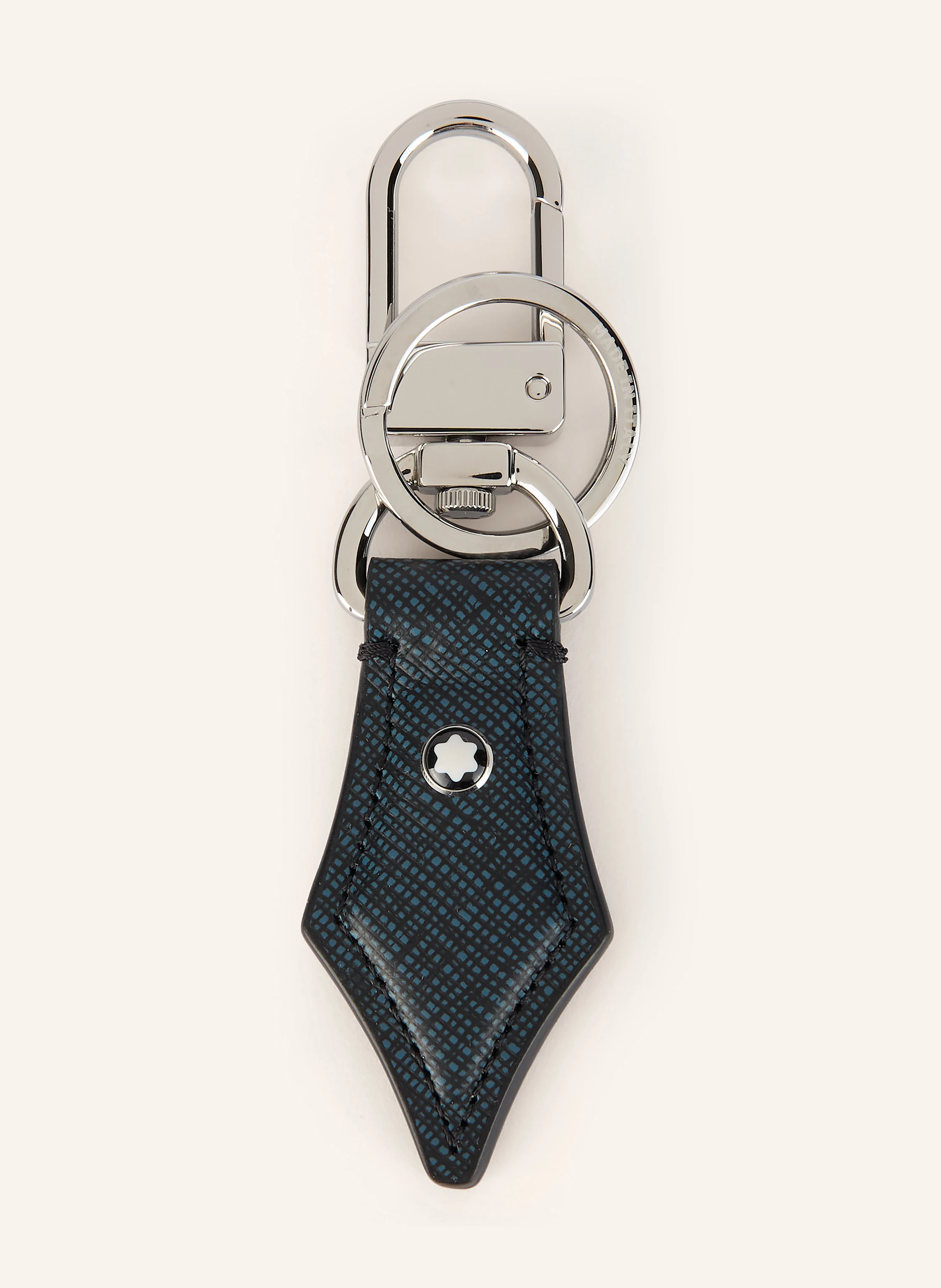 MONTBLANC Saffiano-nyckelring SARTORIAL: LJUSGRÖN / SVART