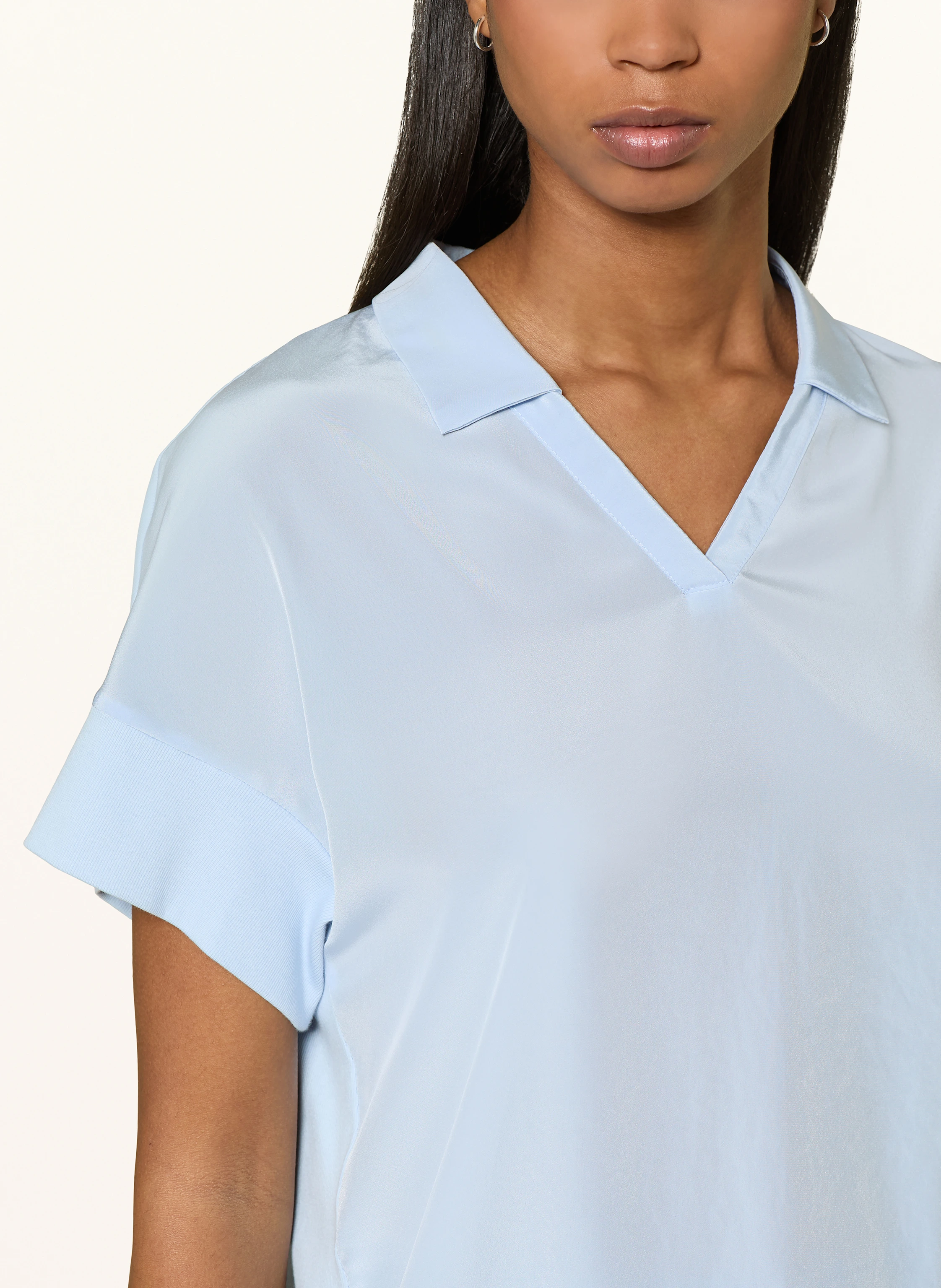 MARC CAIN Shirt blouse in mixed materials: 316 skyway new