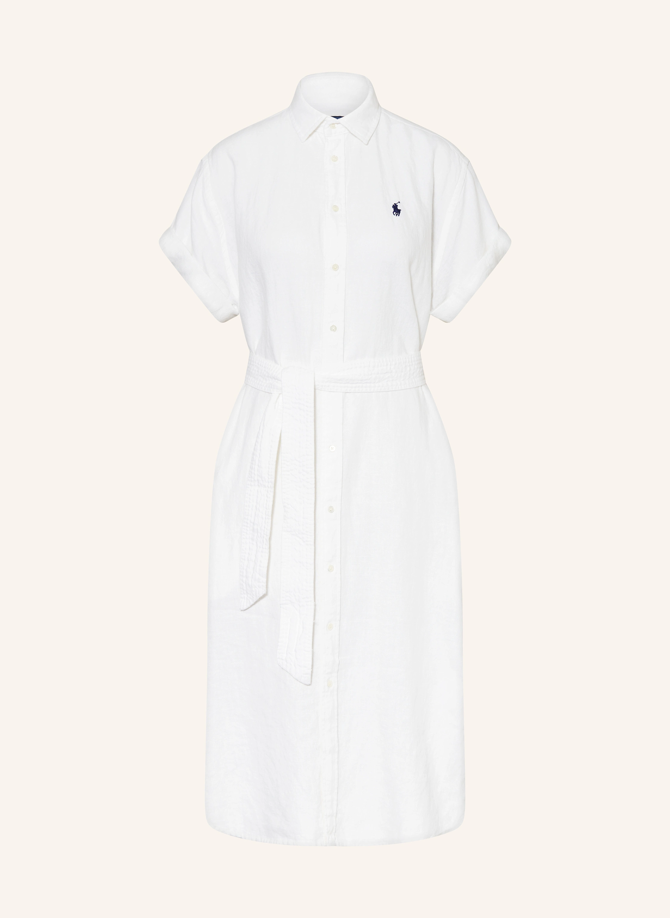 chinese dress ladies Lauren Ralph Lauren Tie-Front Linen Shirtdress In Light Olive