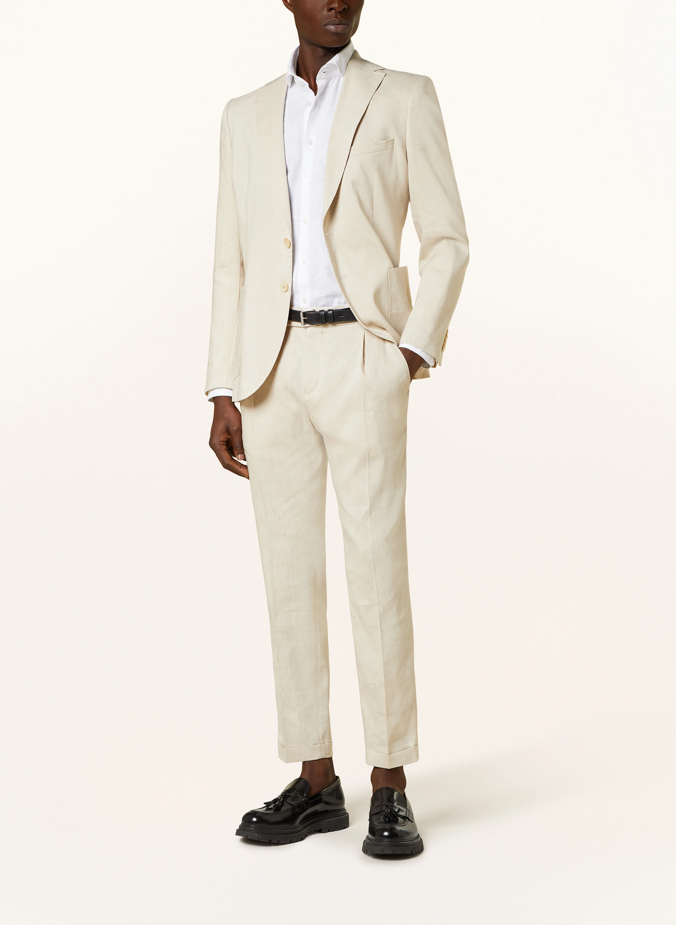 PAUL Pantaloni de costum Extra Slim Fit cu lin: 230 Bej deschis