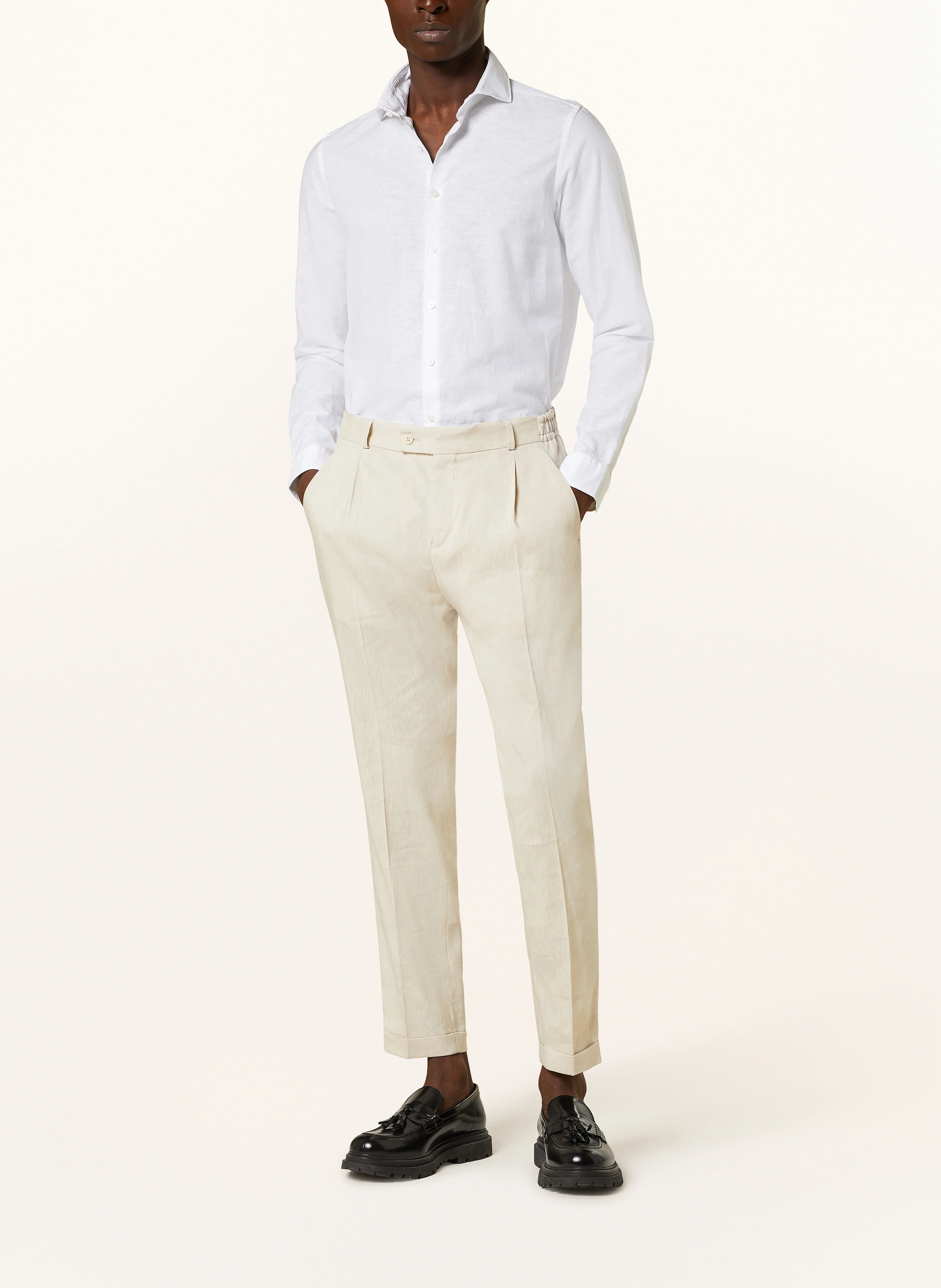 PAUL Pantaloni de costum Extra Slim Fit cu lin: 230 Bej deschis