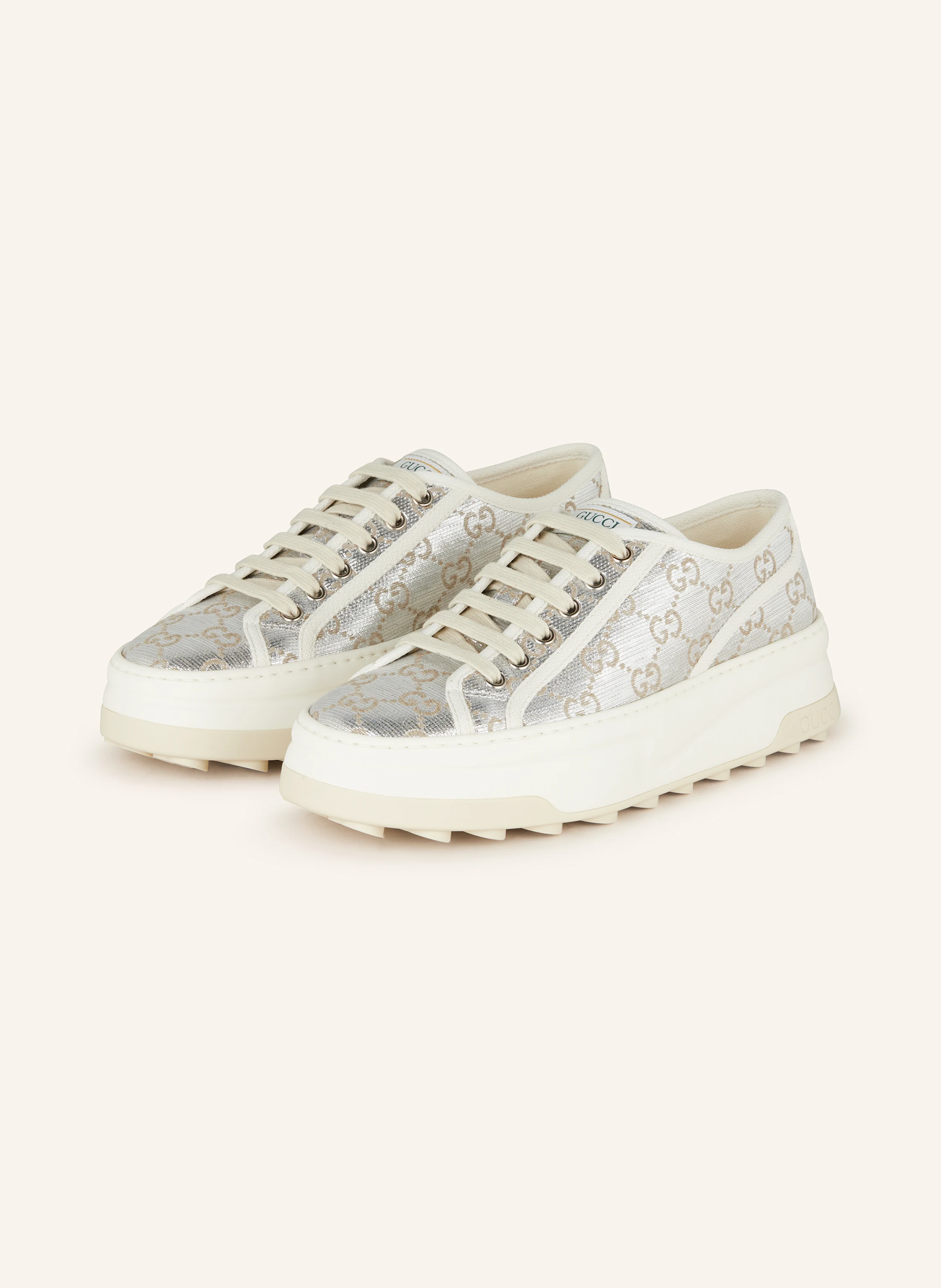 GUCCI Sneakers in 8146 silver natural/my.wh