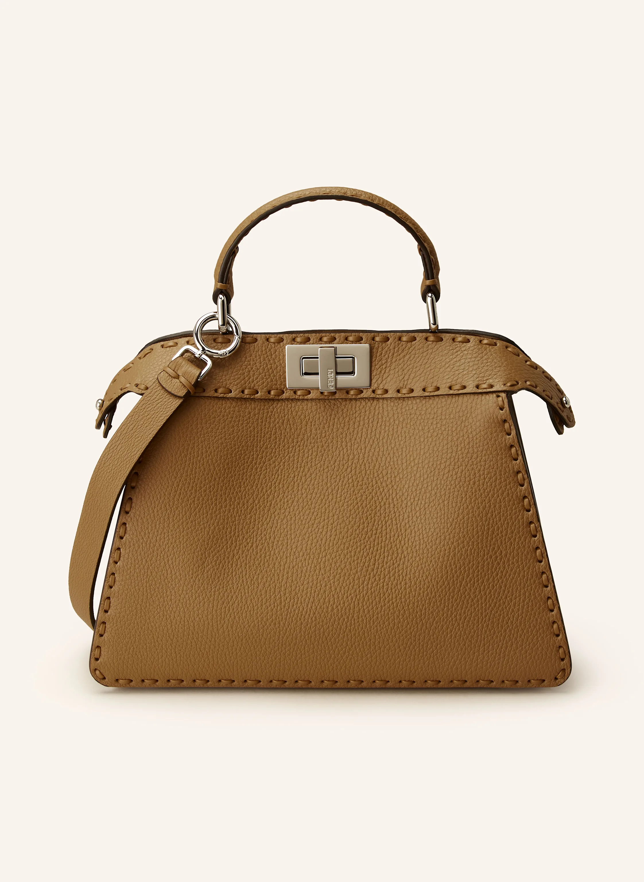 FENDI Handbag PEEKABOO ISEEU SMALL in light brown