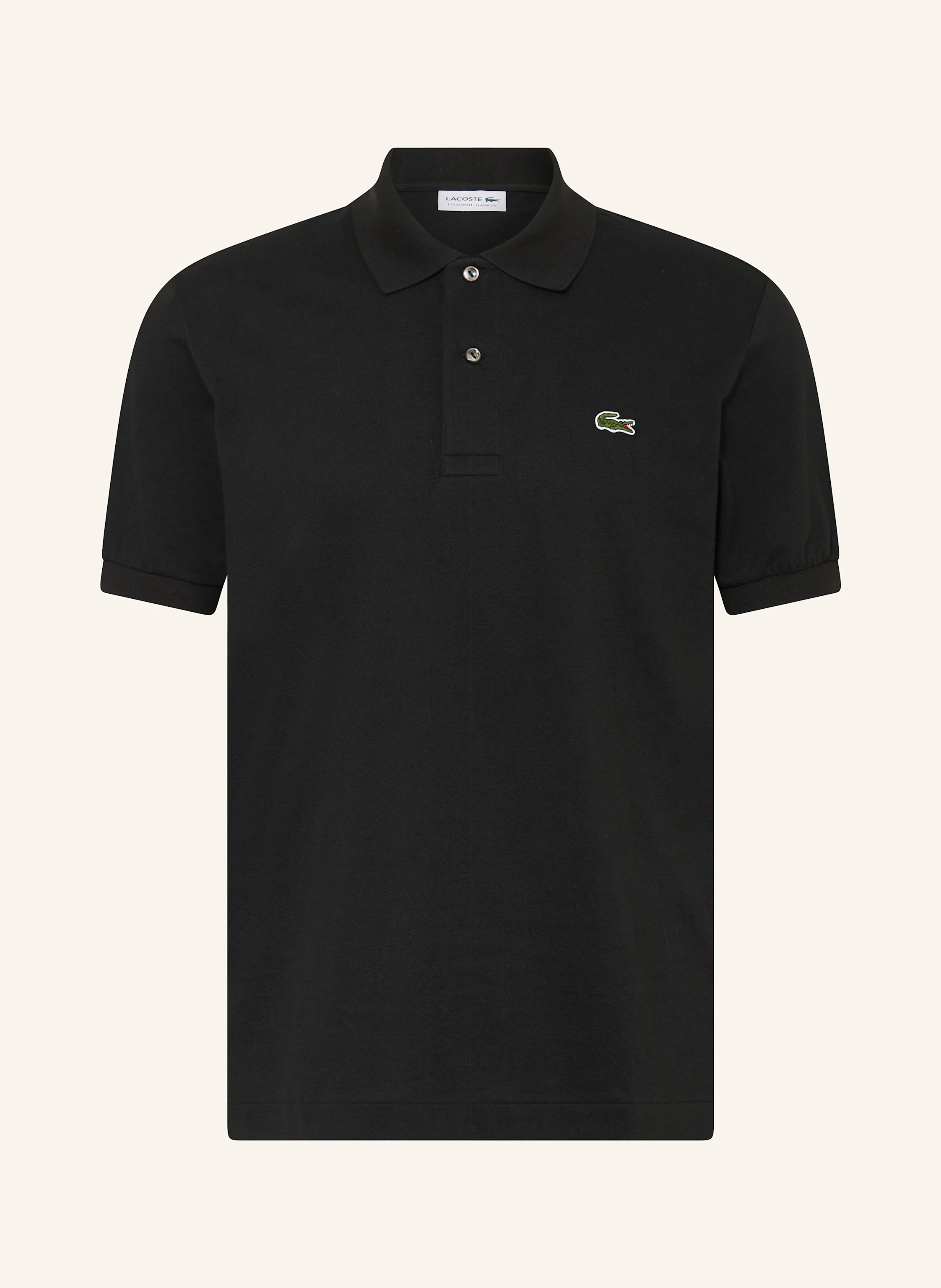 LACOSTE Piqué polo shirt: BLACK