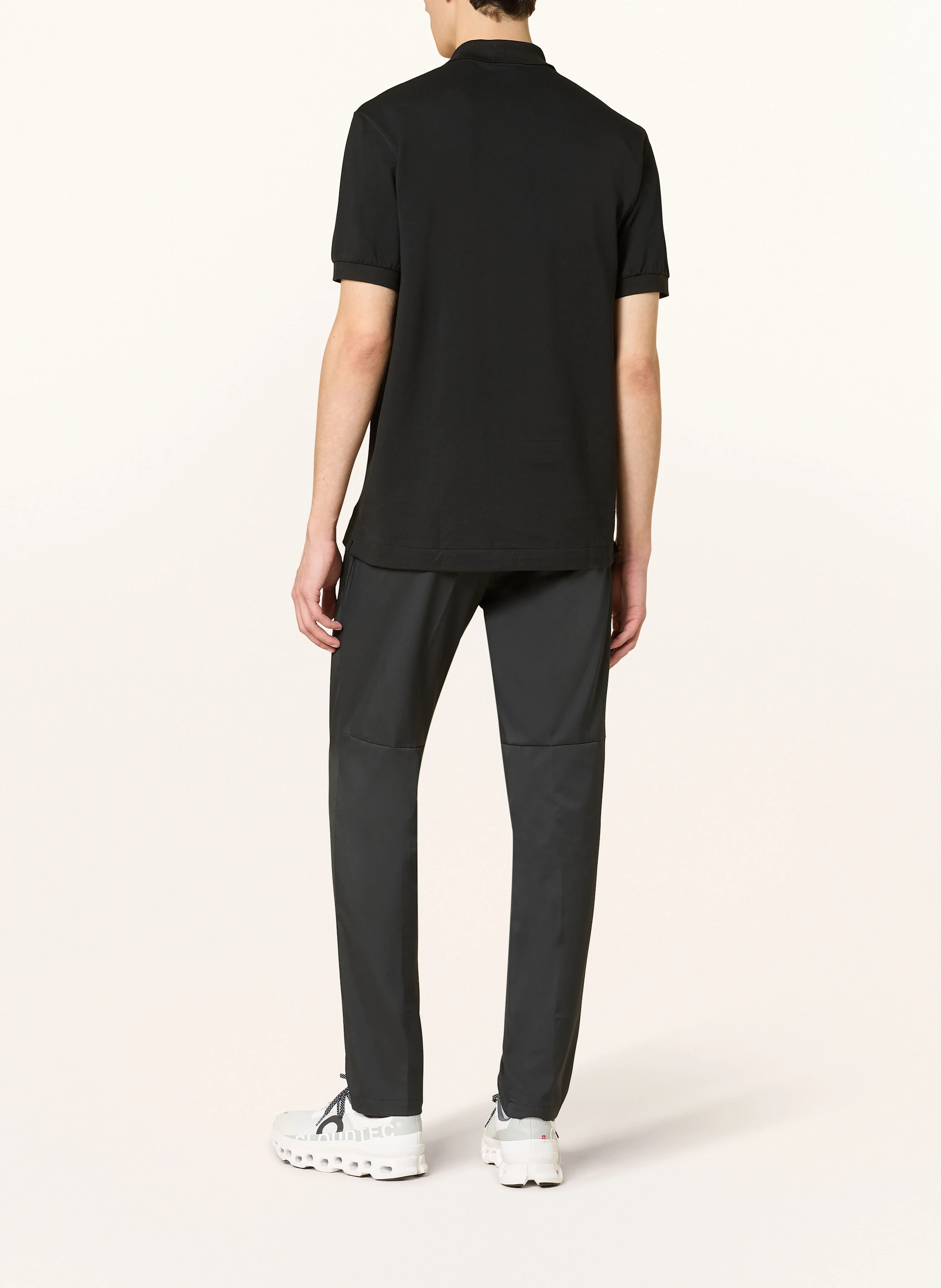 LACOSTE Piqué polo shirt: BLACK