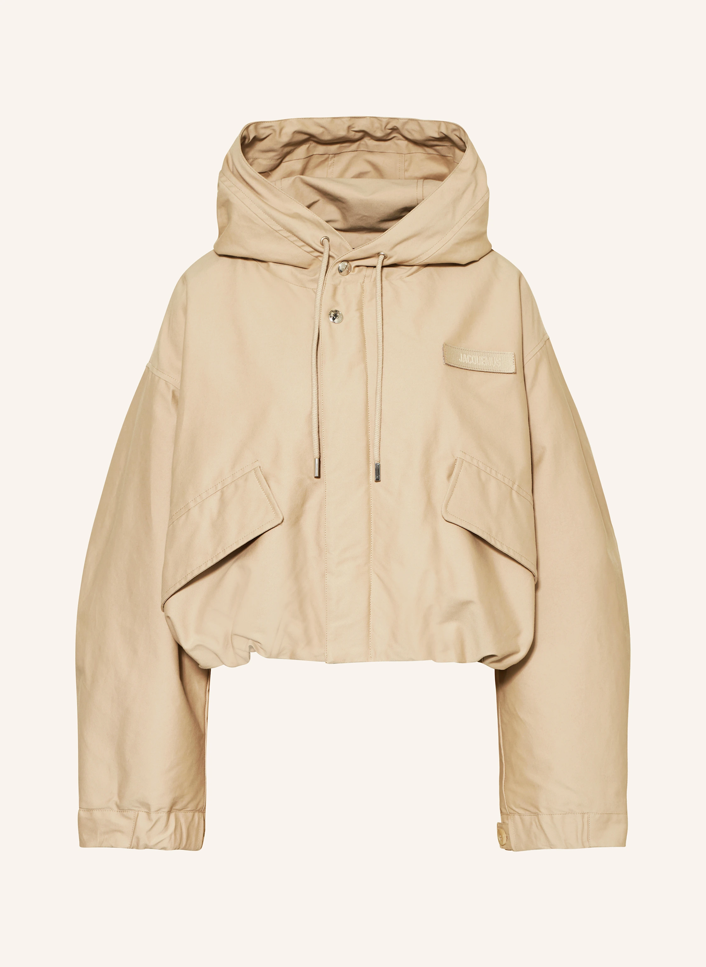 JACQUEMUS Cropped jacket LA PARKA COURTE CARACO in beige