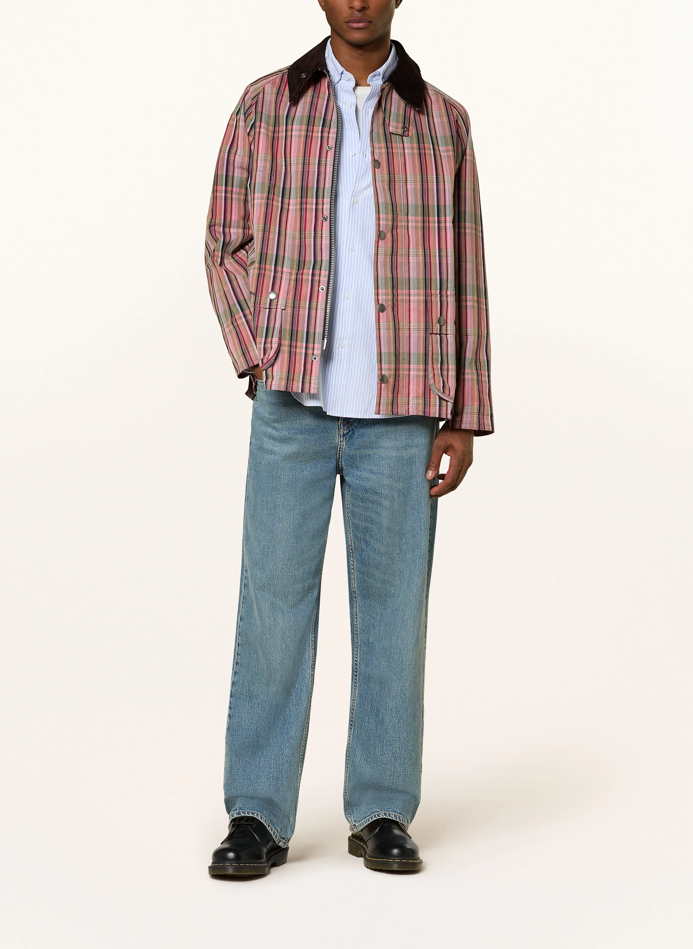 Barbour Kurtka polowa NOAH WADING kolor mocnoróżowy/ ciemnobrązowy