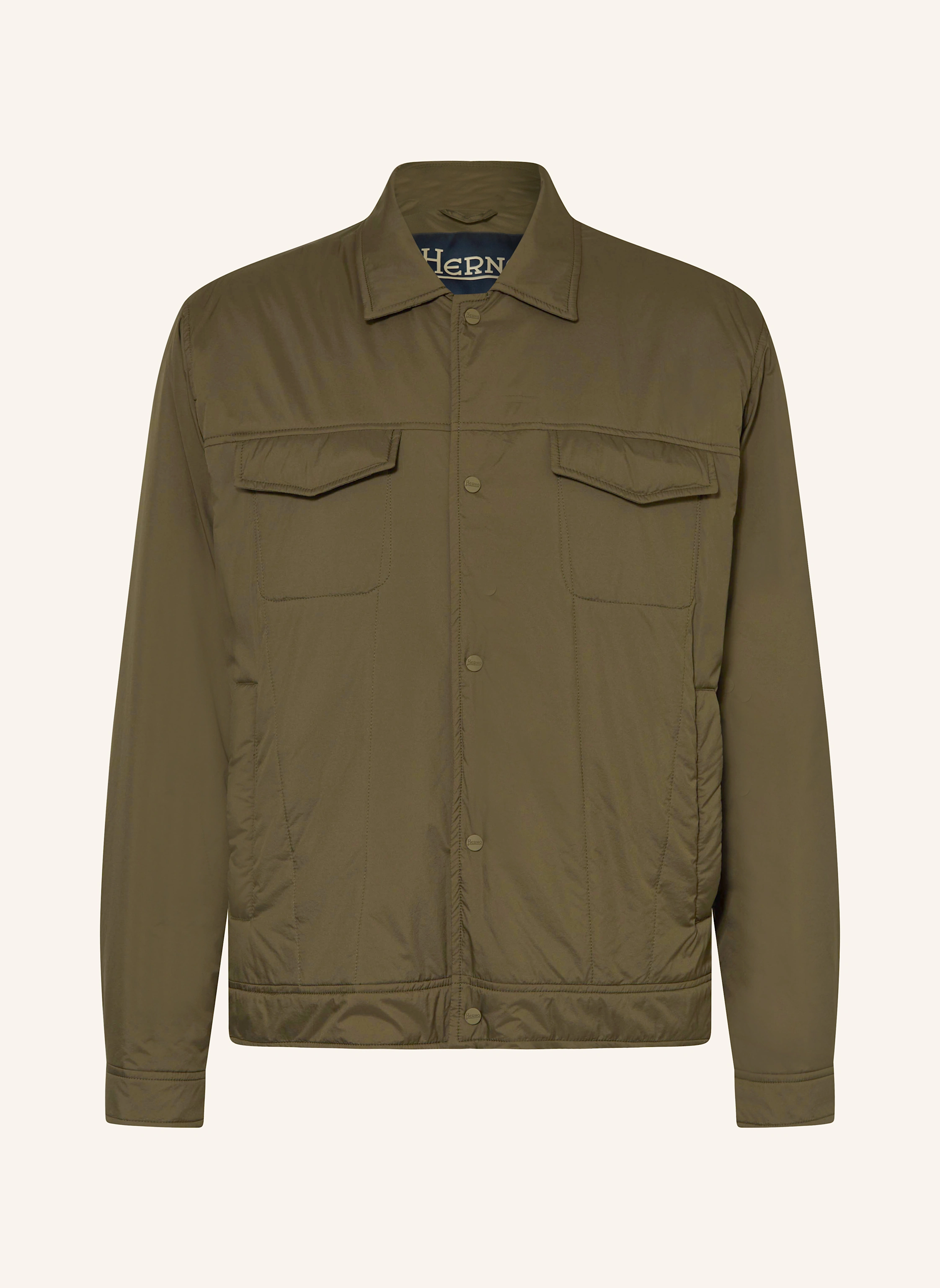 ブルゾン Herno Ecoage Overshirt HERNO Overshirt in olive
