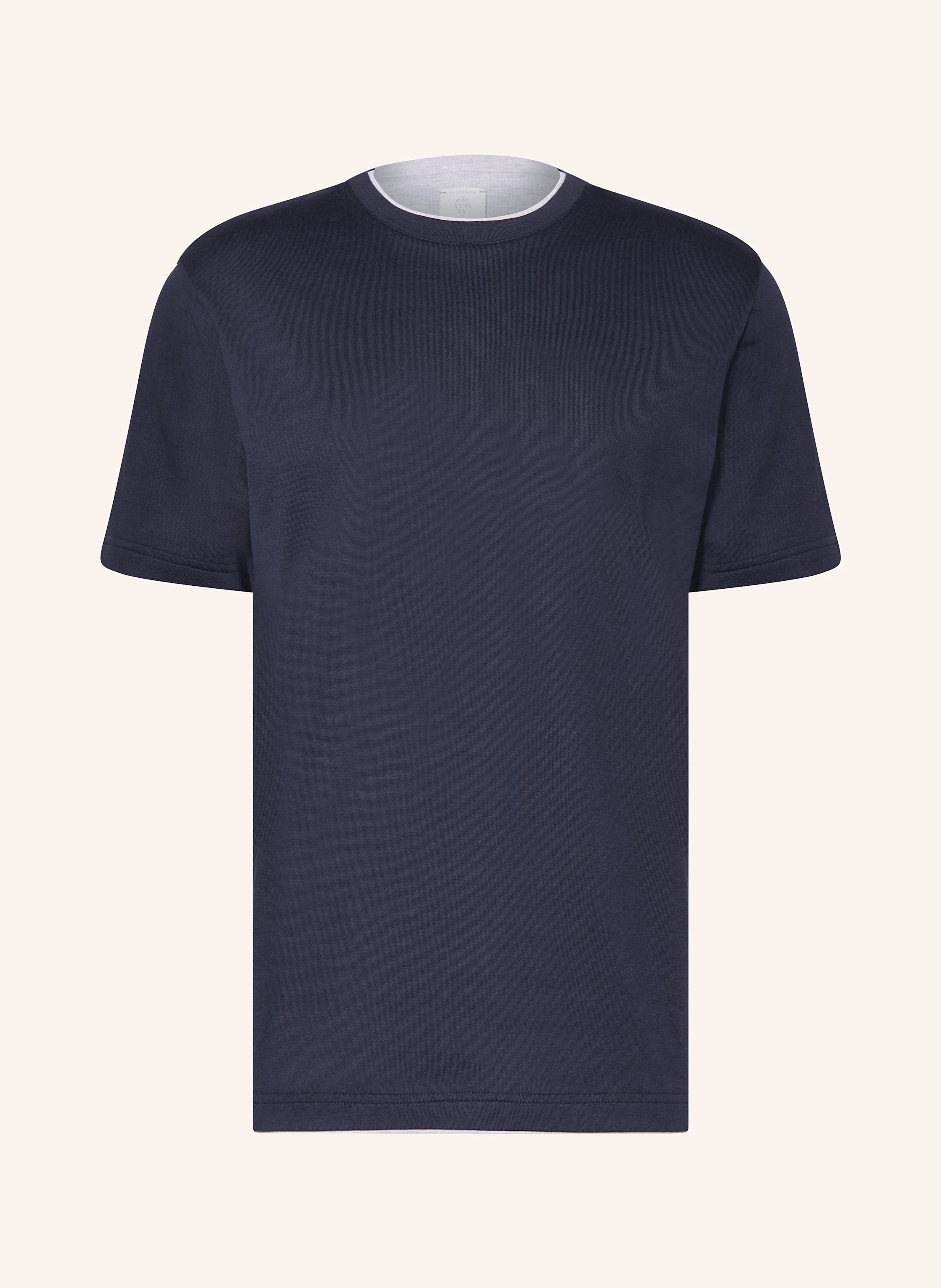 Tシャツ・カットソー ELEVENTY Men T-shirt Blue K75TSHK05TES0K267 110201 Blue fine-knit T-shirt Eleventy - men - ELEVENTY