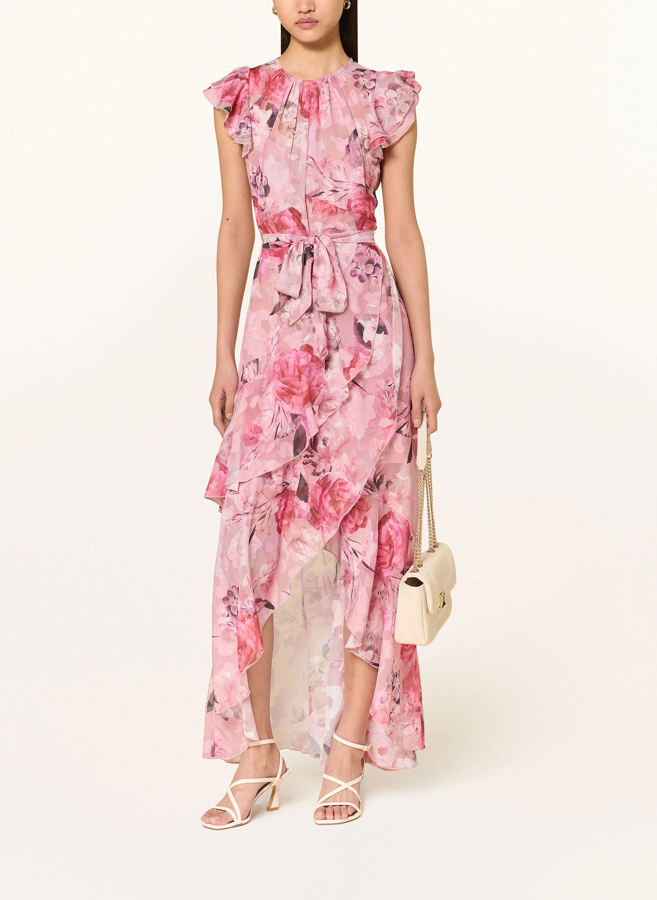 chinese dress ladies Women's Ruffled Maxi Dress- Floral Print Ruffle Maxi- Storia Dresses –  Juliana's Boutique