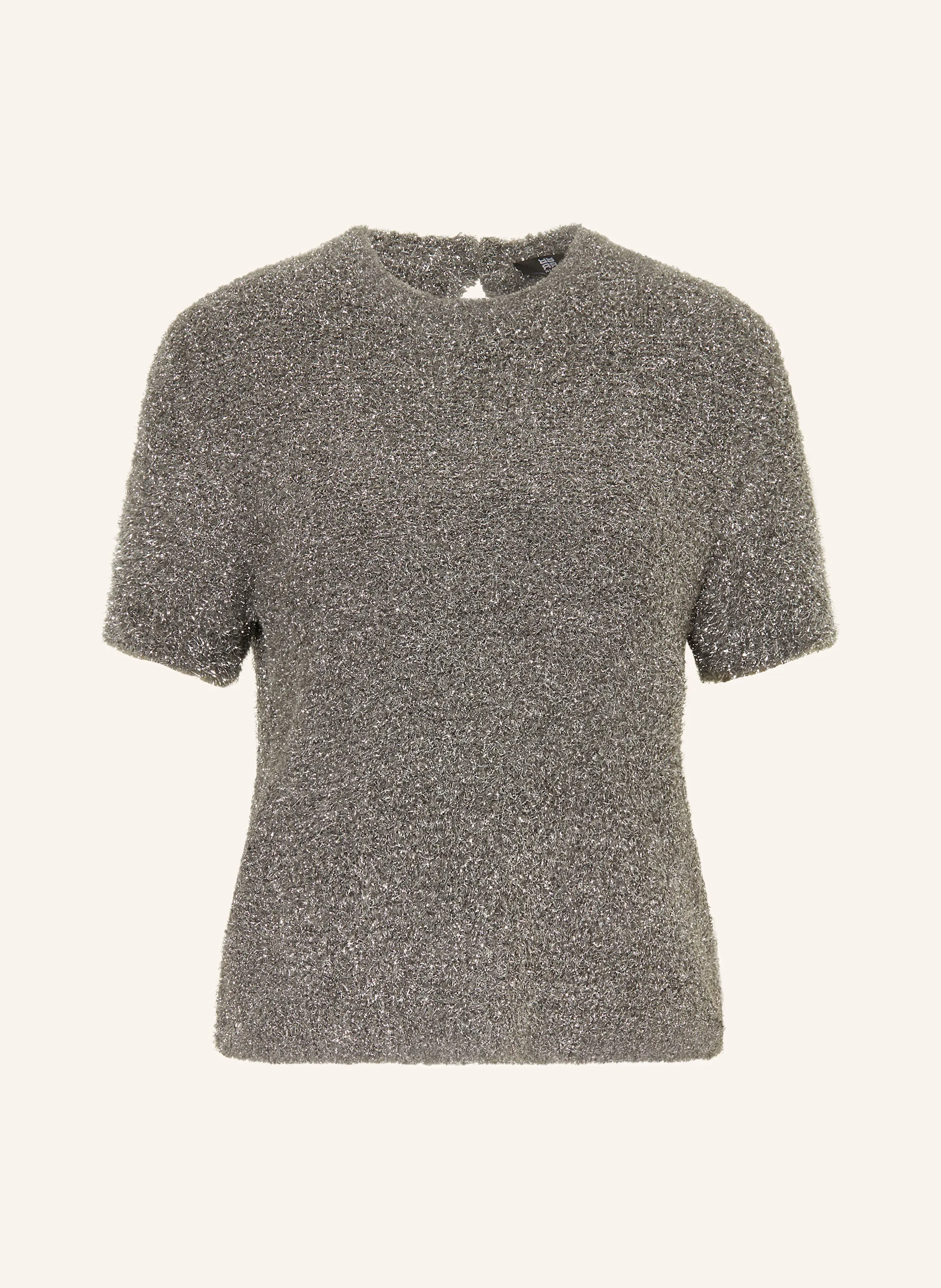 RIANI Knitted shirt with glitter thread: GRAY / SILVER