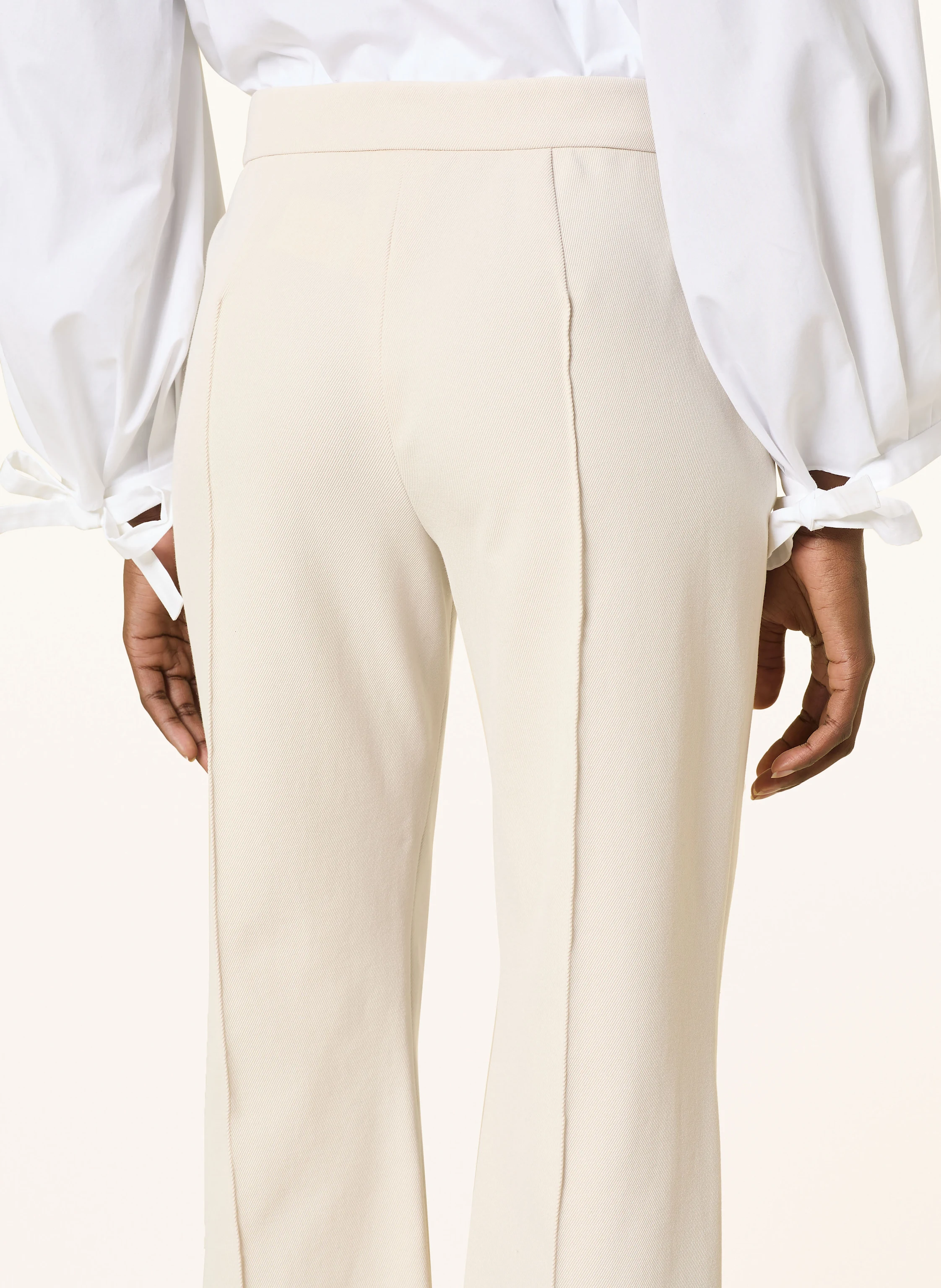 S Max Mara zAFFIRO 7/8 trousers in cream