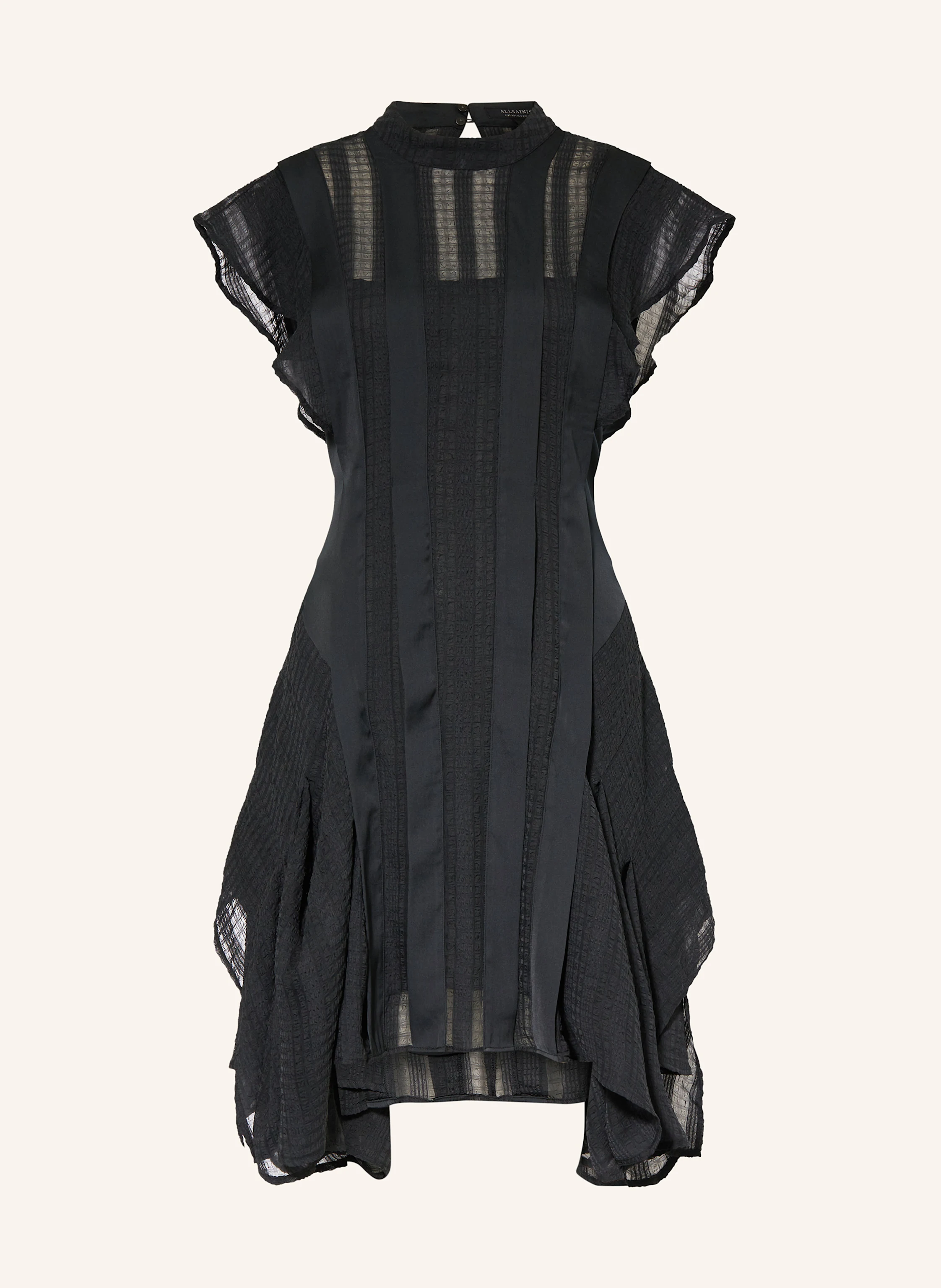 ALLSAINTS FLEUR dress with cut-out in black