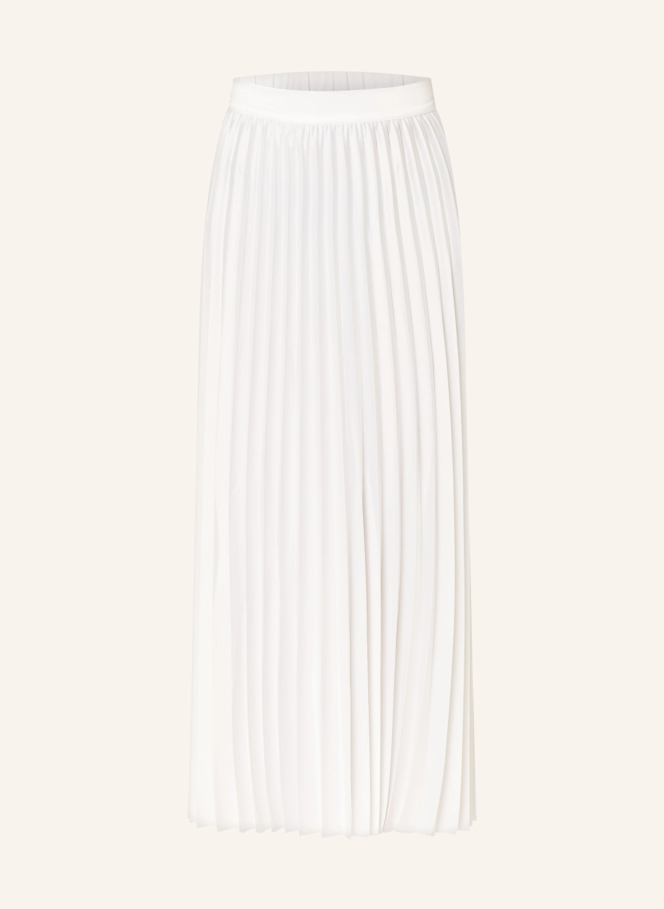 MRS HUGS Pleated skirt made of satin in white