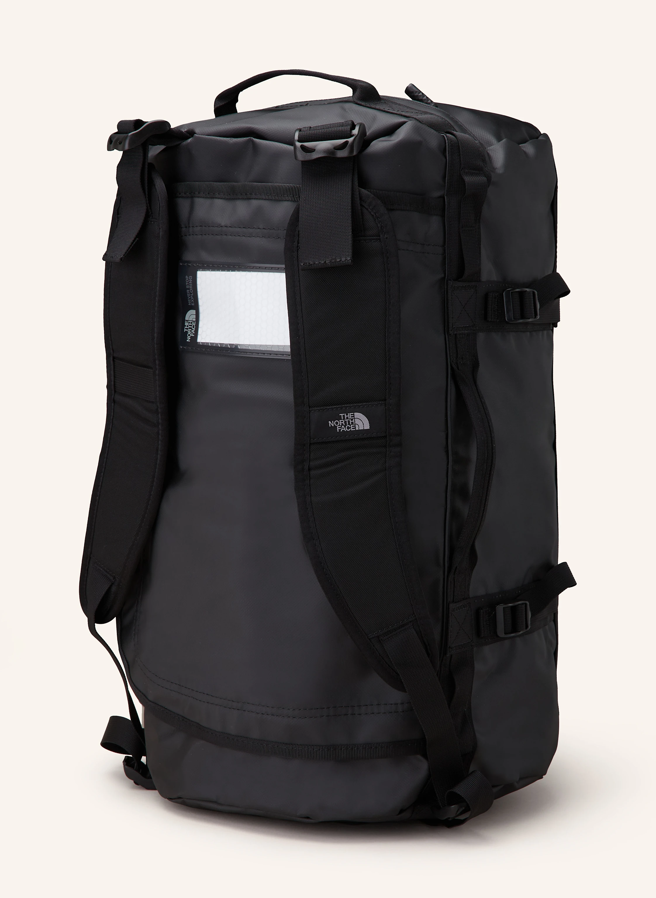 THE NORTH FACE Travel bag BASE CAMP SMALL 50 l can be worn as a backpack in black / gray THE NORTH FACE Travel bag BASE CAMP SMALL 50 l can be worn as a backpack in black / gray