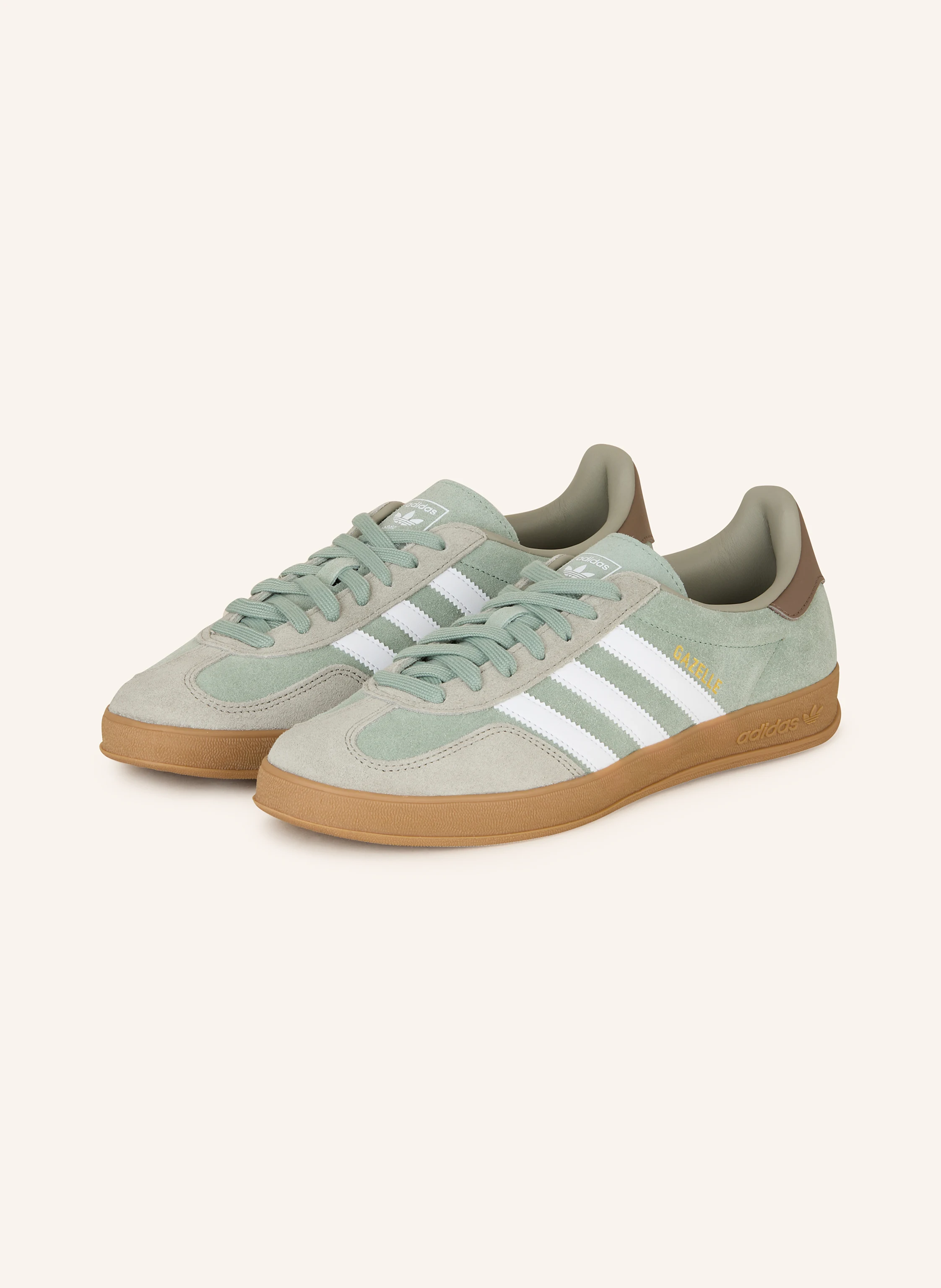 adidas Originals Sneakers GAZELLE INDOOR in light green / khaki / white